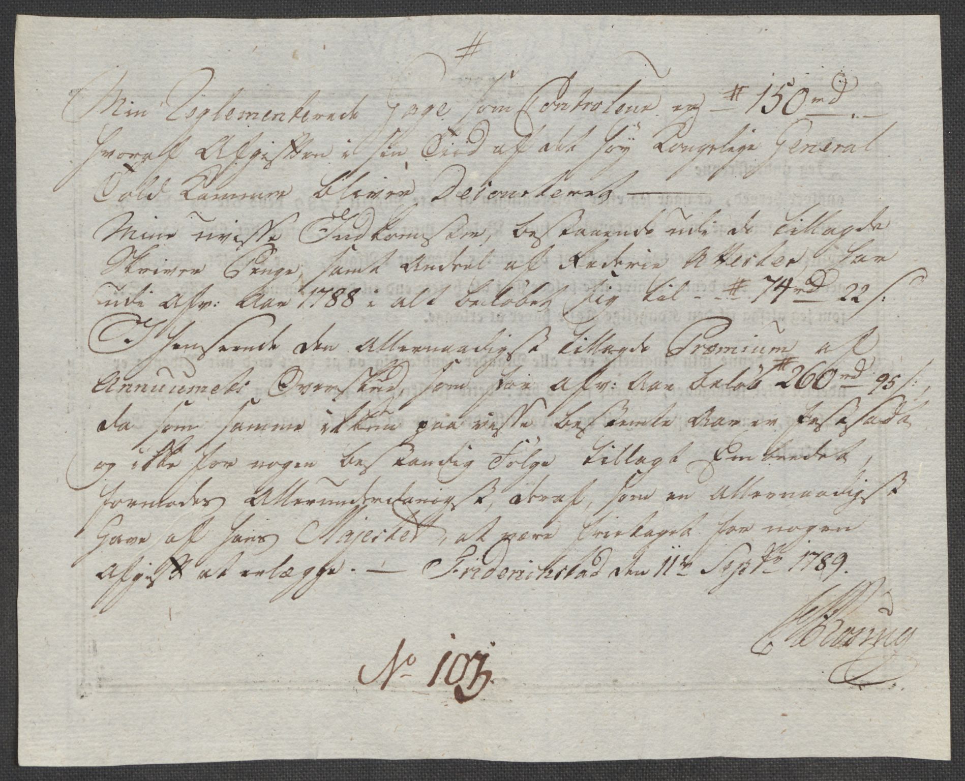 Rentekammeret inntil 1814, Reviderte regnskaper, Mindre regnskaper, AV/RA-EA-4068/Rf/Rfe/L0009: Fredrikstad. Fosen fogderi, 1789, s. 303