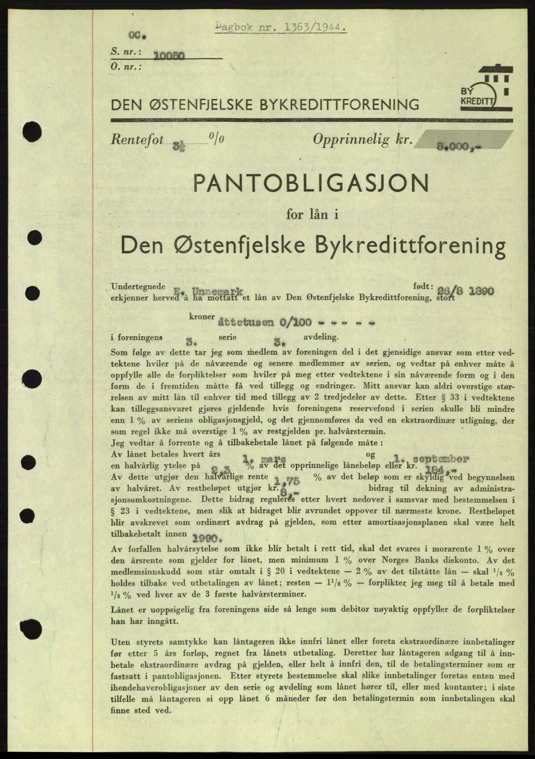 Moss sorenskriveri, SAO/A-10168: Pantebok nr. B13, 1943-1945, Dagboknr: 1363/1944