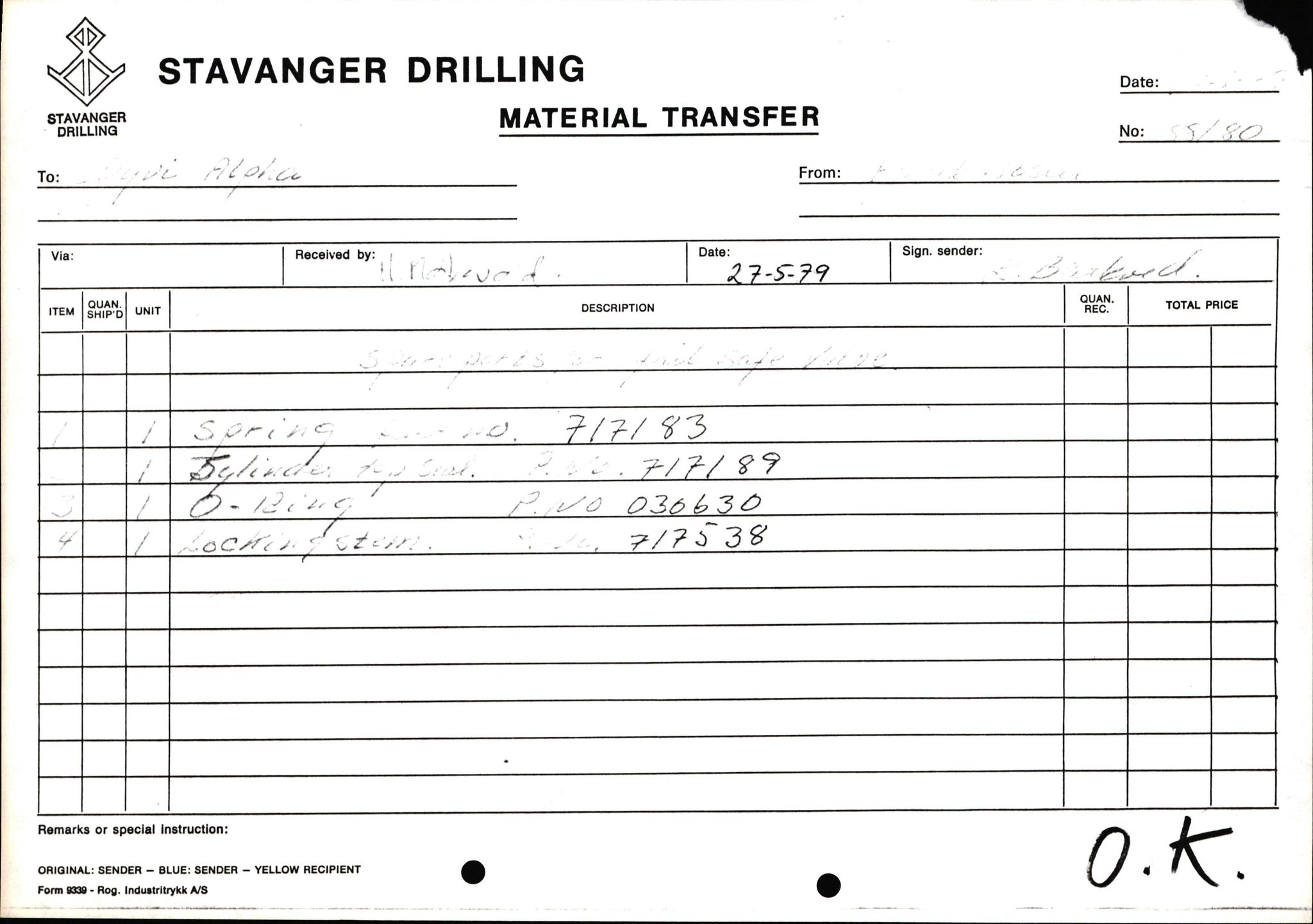 Pa 1503 - Stavanger Drilling AS, AV/SAST-A-101906/2/E/Ea/Eaa/L0002: Korrespondanse, 1974-1981