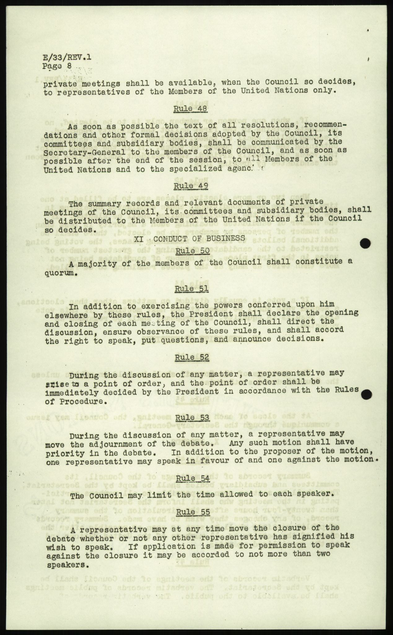 Justisdepartementet, 3. politikontor P3, RA/S-1051/D/L0039: Passforskrifter - Passinstruksen, 1947-1952, s. 765