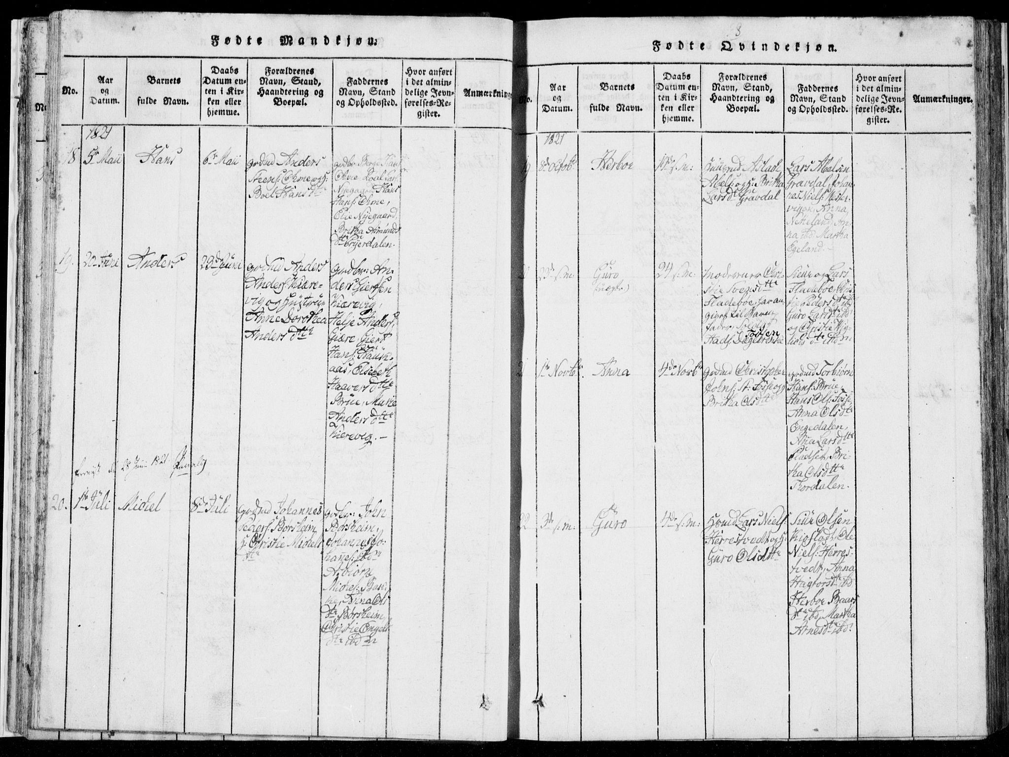 Strandebarm sokneprestembete, AV/SAB-A-78401/H/Hab: Klokkerbok nr. A  1, 1816-1826, s. 38