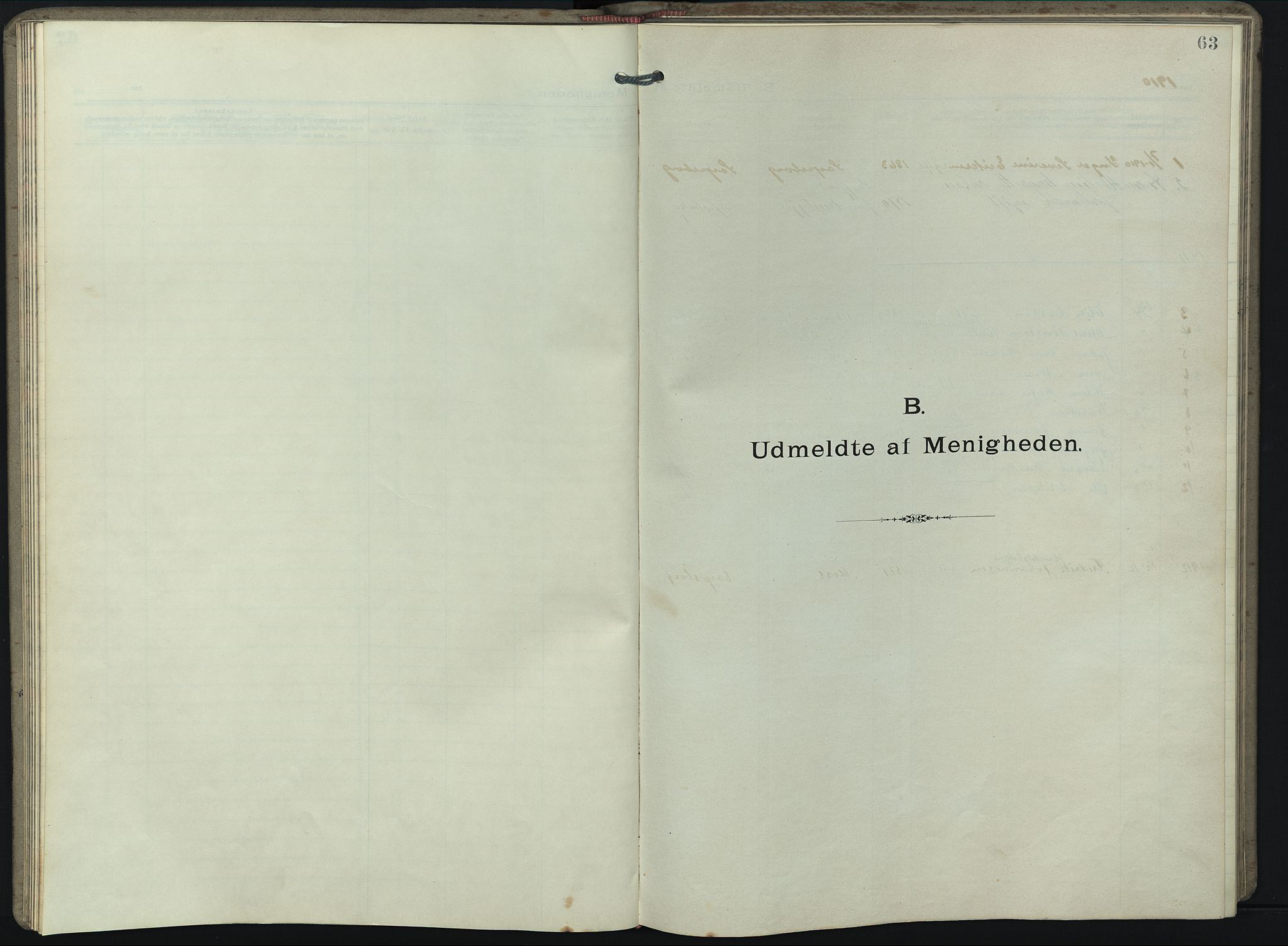 Den Evangeliske Brødremenighed i Sarpsborg, SAO/PAO-0257/F/L0001: Dissenterprotokoll nr. 1, 1909-1917, s. 63