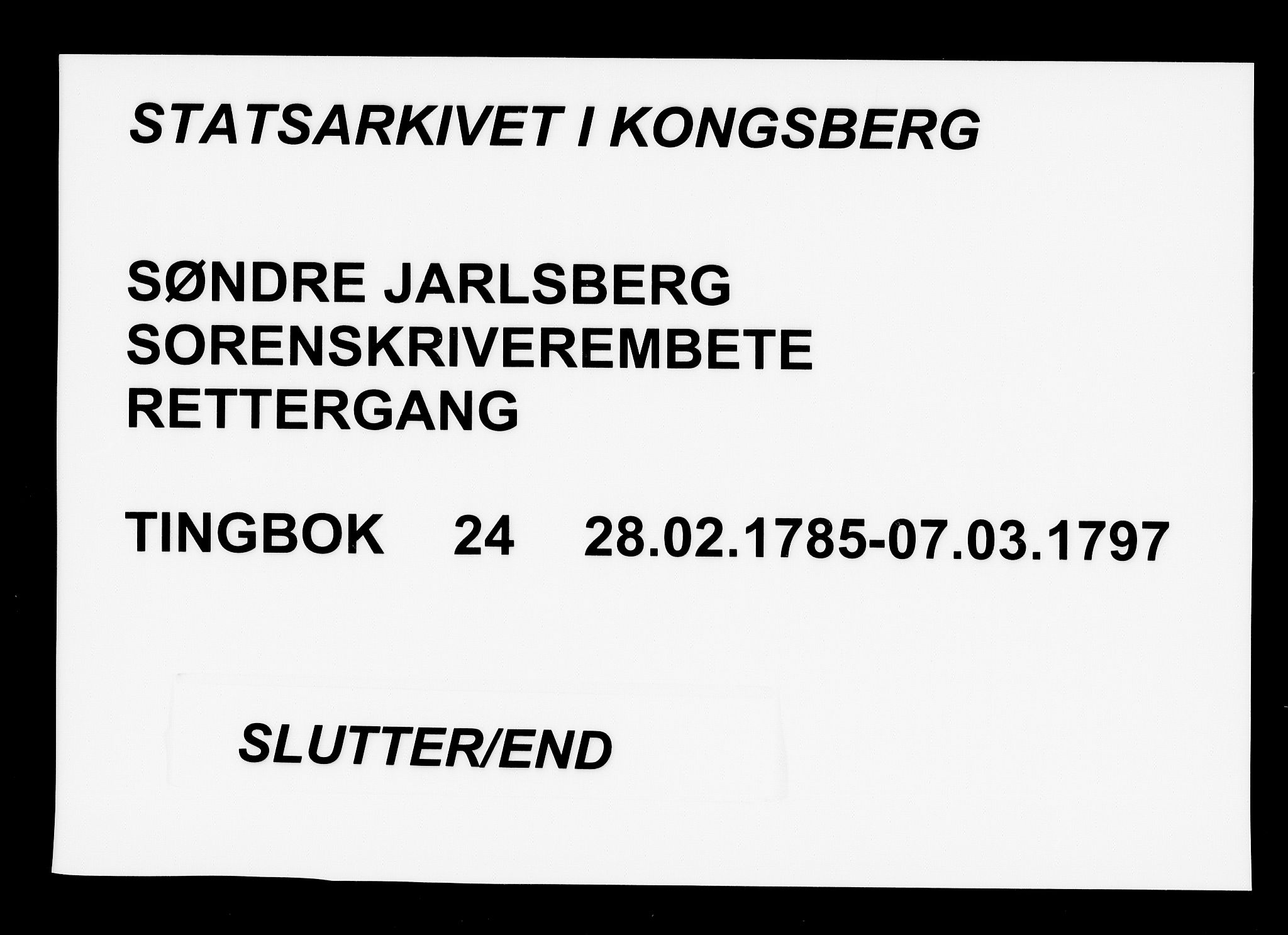 Søndre Jarlsberg sorenskriveri, AV/SAKO-A-129/F/Fa/L0024: Tingbok, 1785-1797