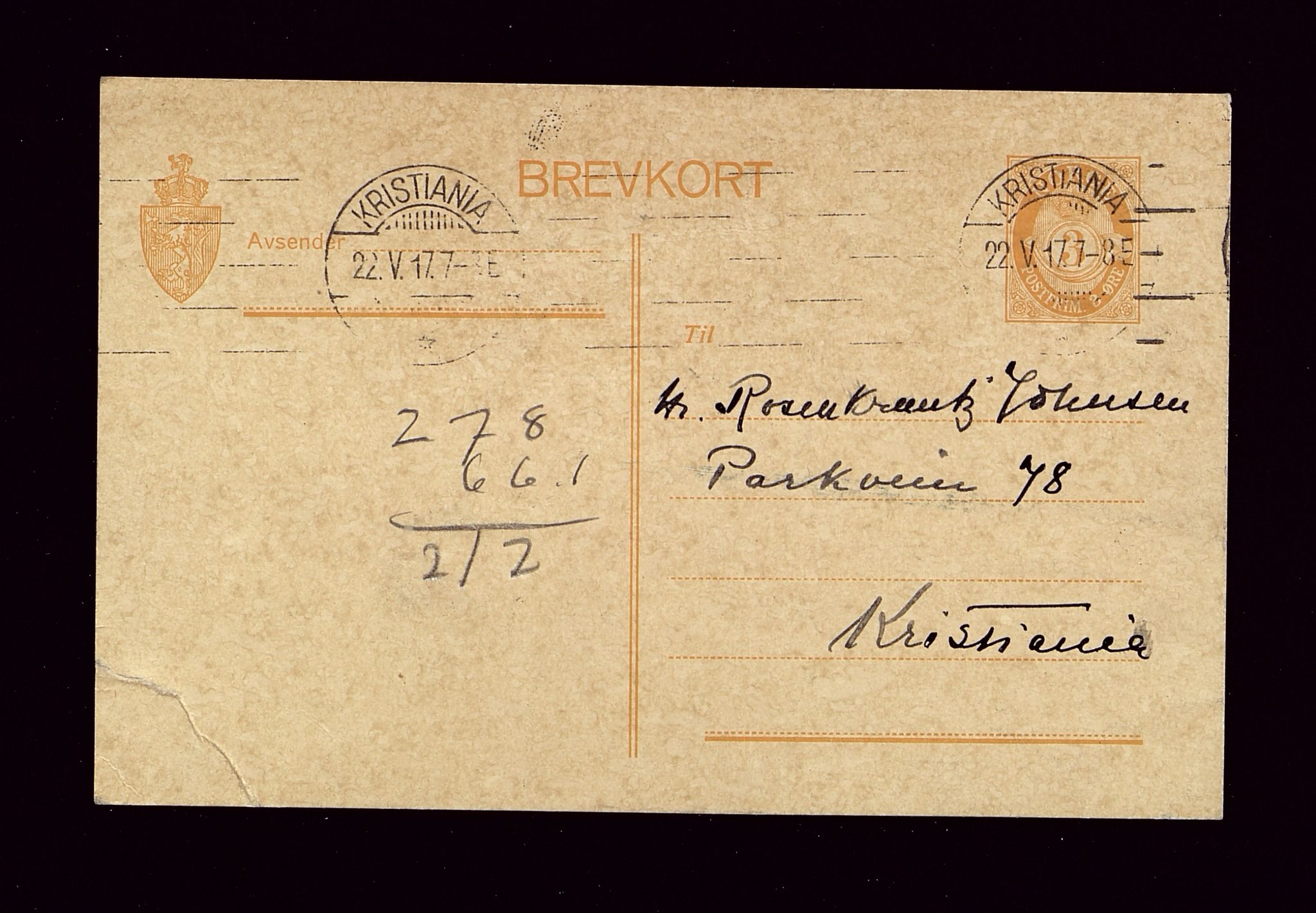 Øvre Amla, gnr. 106, VLFK/SFF-2013149/E/Ea/L0001/0049: A-G / Gade, Fredrik Georg (1855- Norsk læge), 1917