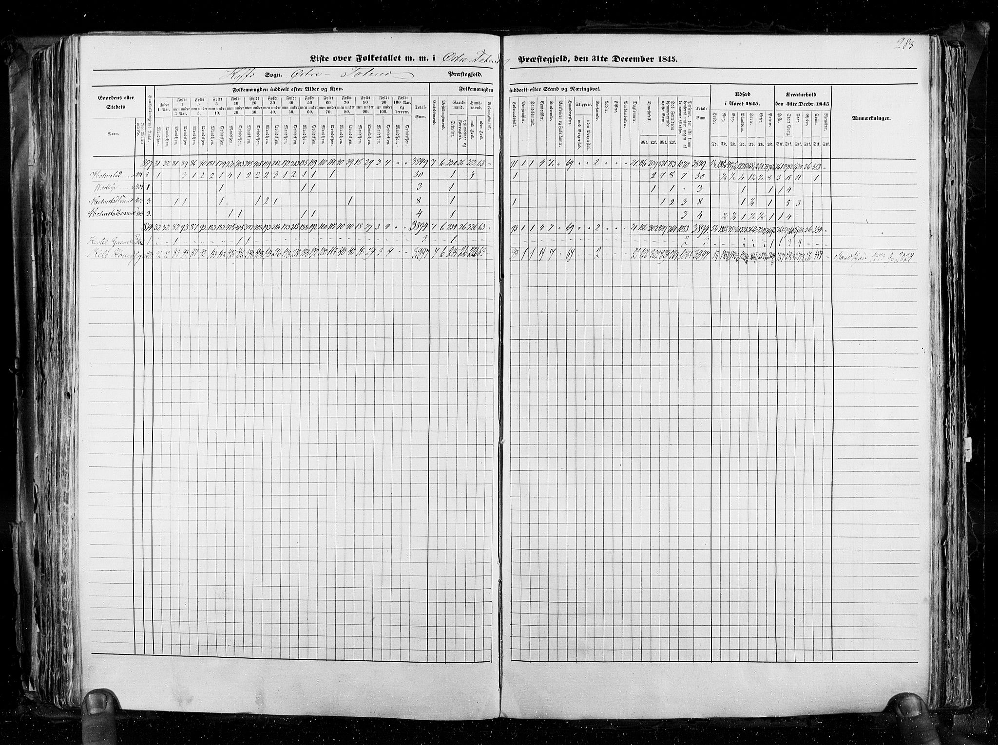 RA, Folketellingen 1845, bind 3: Hedemarken amt og Kristians amt, 1845, s. 283