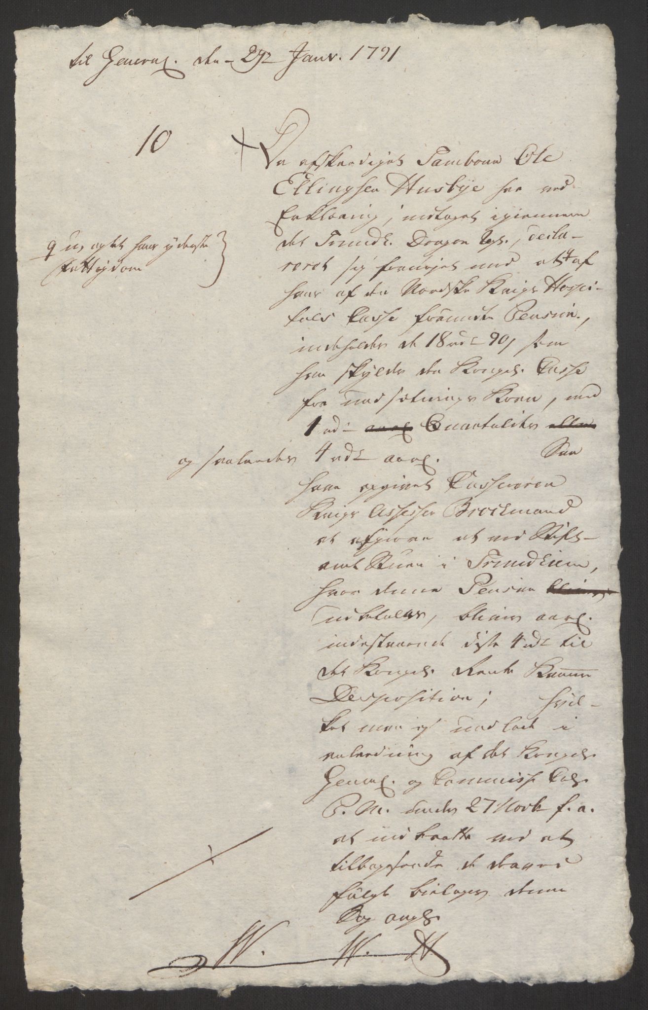 Forsvaret, Den norske kvesthuskasse/krigshospitalkasse, AV/RA-RAFA-1887/F/Fa/L0008: Konsepter, 1790-1793, s. 358