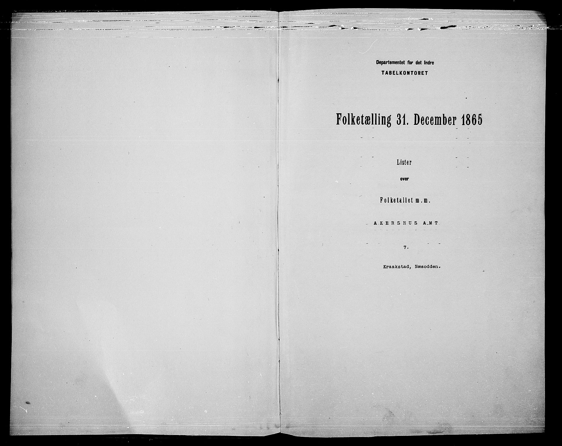 RA, Folketelling 1865 for 0212P Kråkstad prestegjeld, 1865, s. 3