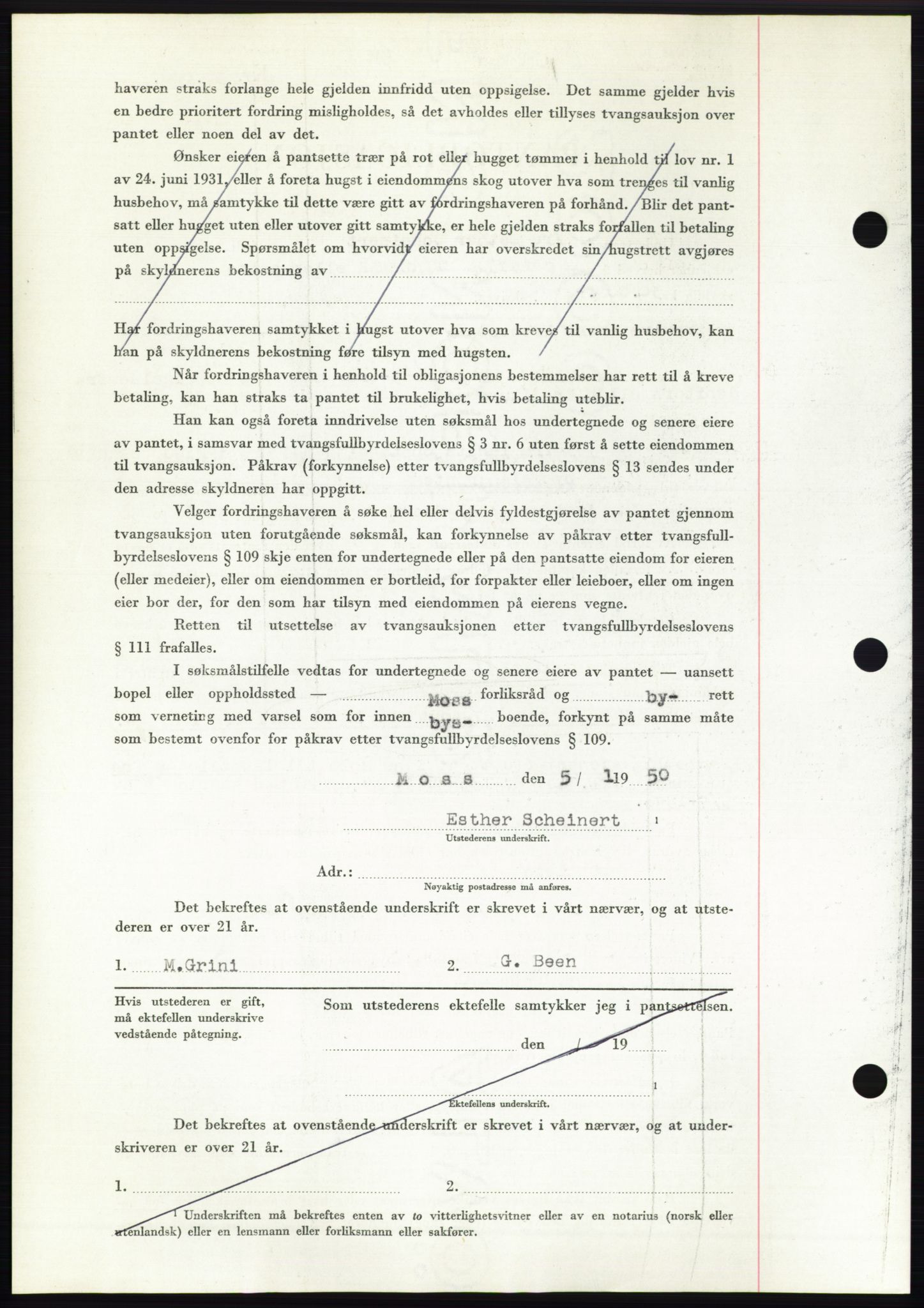 Moss sorenskriveri, SAO/A-10168: Pantebok nr. B23, 1949-1950, Dagboknr: 44/1950