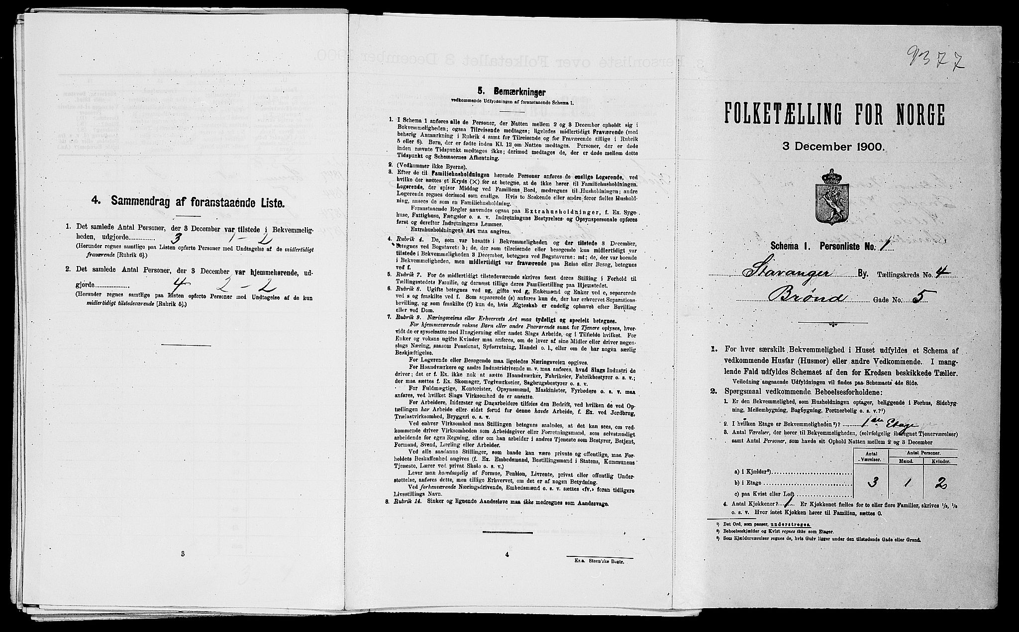 SAST, Folketelling 1900 for 1103 Stavanger kjøpstad, 1900, s. 1491