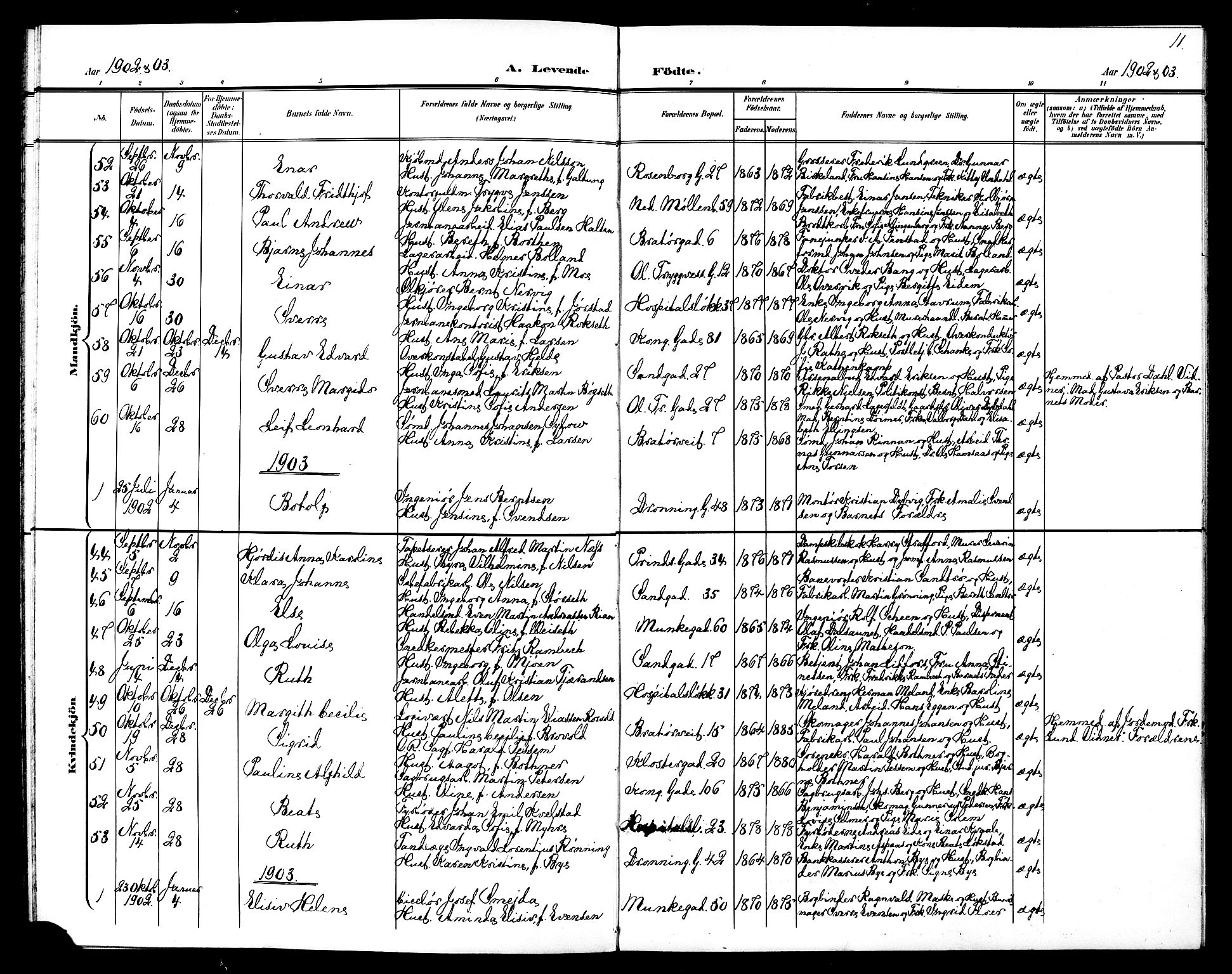 Ministerialprotokoller, klokkerbøker og fødselsregistre - Sør-Trøndelag, SAT/A-1456/602/L0144: Klokkerbok nr. 602C12, 1897-1905, s. 11