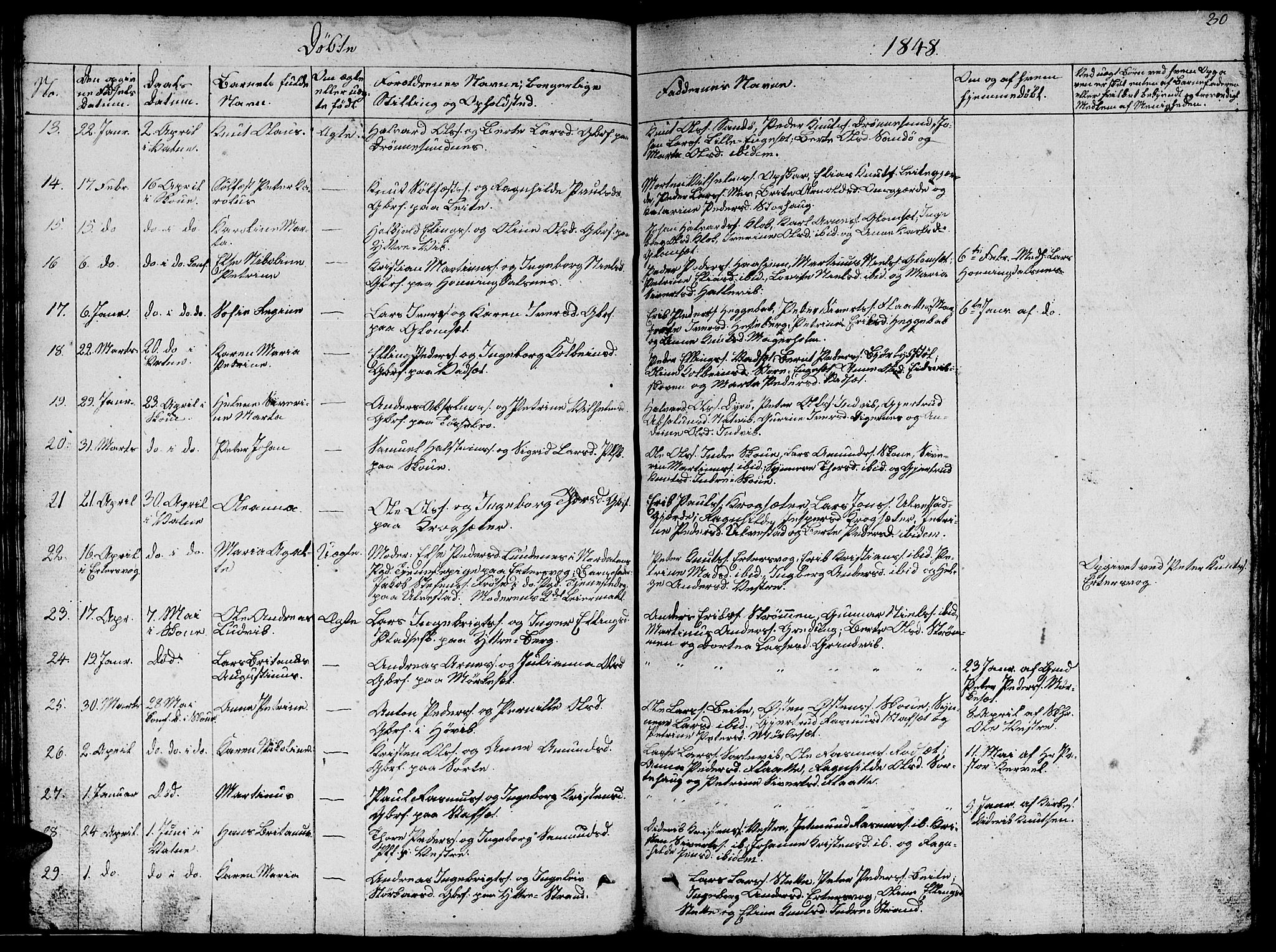 Ministerialprotokoller, klokkerbøker og fødselsregistre - Møre og Romsdal, AV/SAT-A-1454/524/L0362: Klokkerbok nr. 524C03, 1840-1854, s. 30