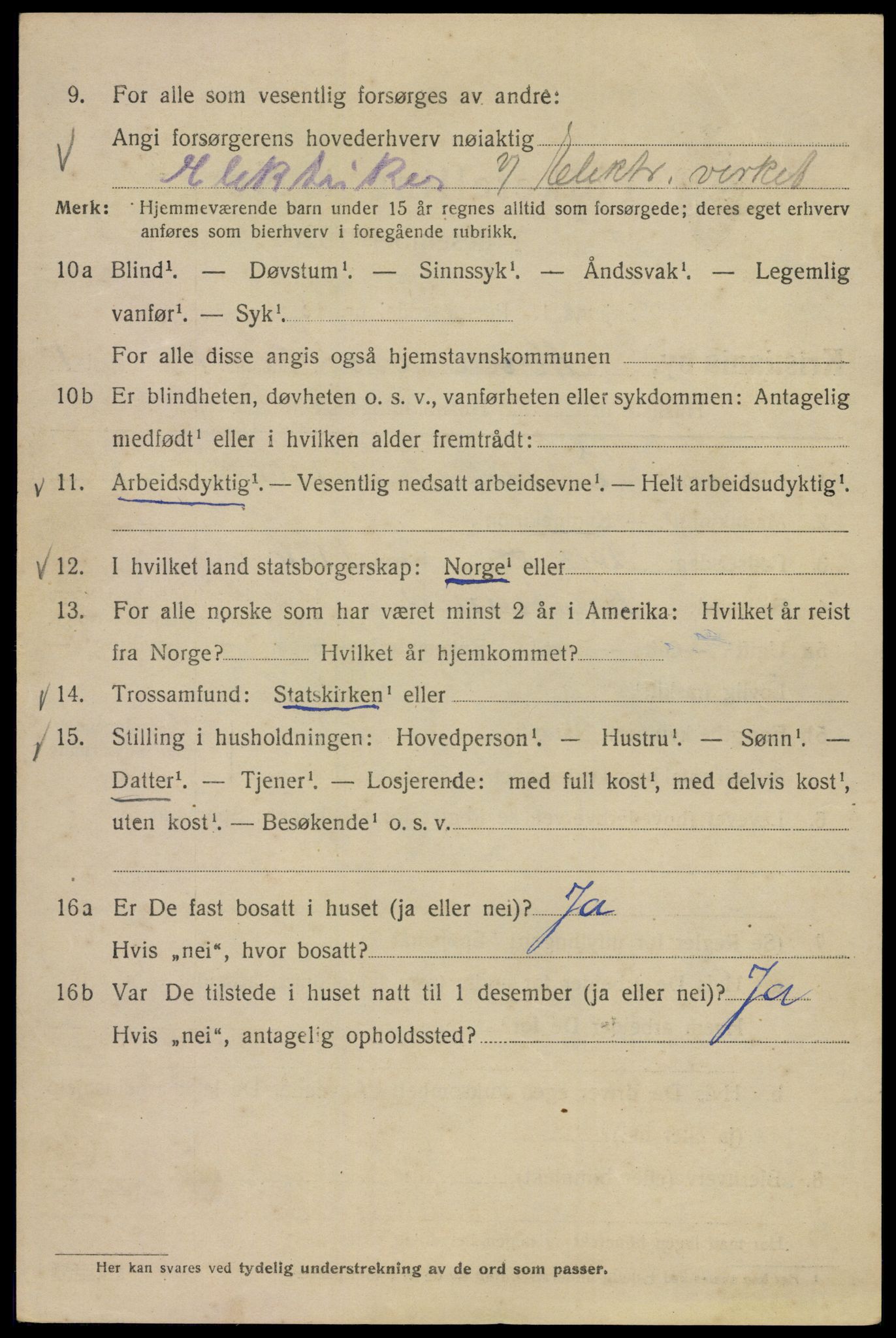 SAO, Folketelling 1920 for 0301 Kristiania kjøpstad, 1920, s. 422116