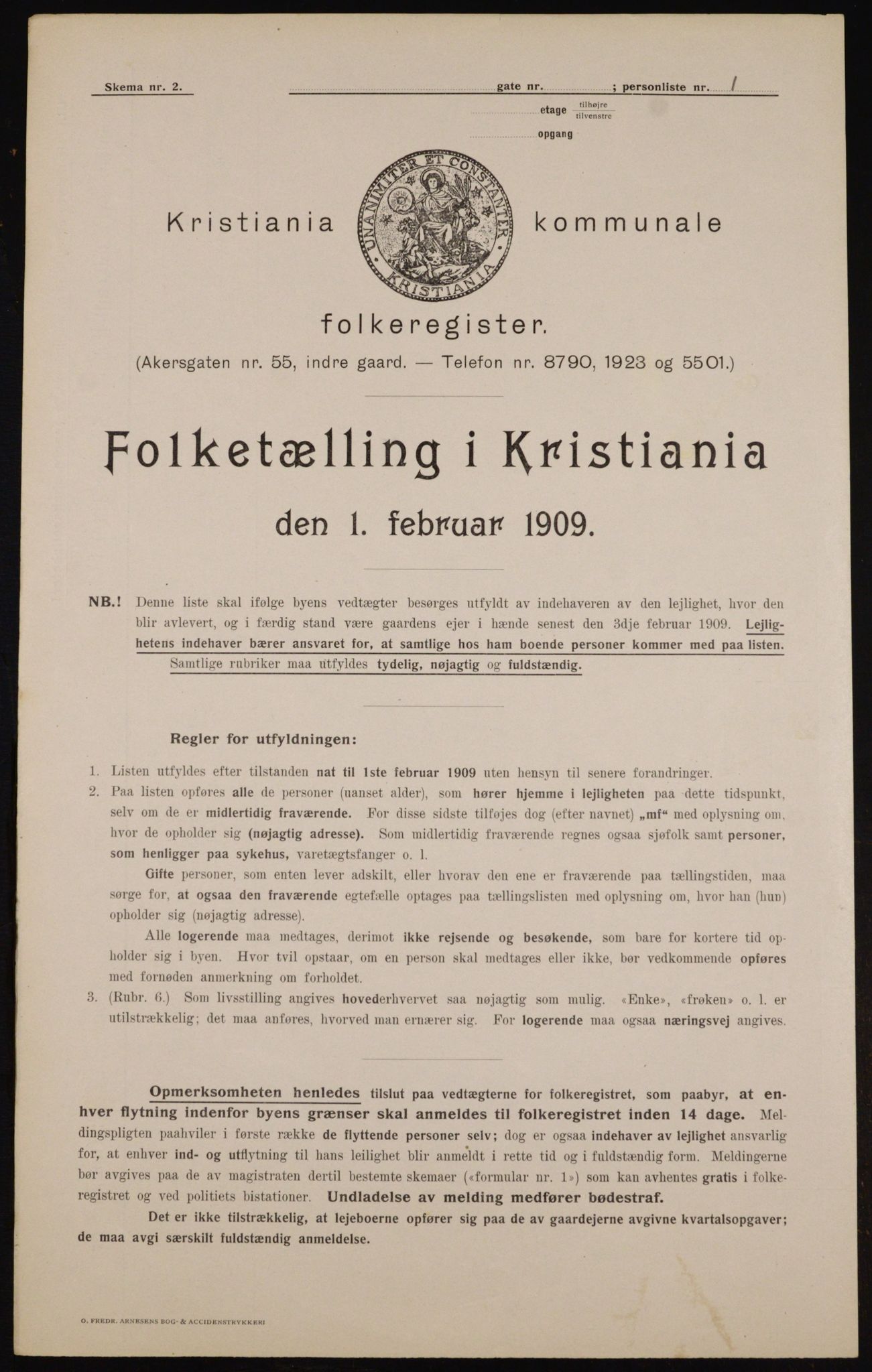 OBA, Kommunal folketelling 1.2.1909 for Kristiania kjøpstad, 1909, s. 9008