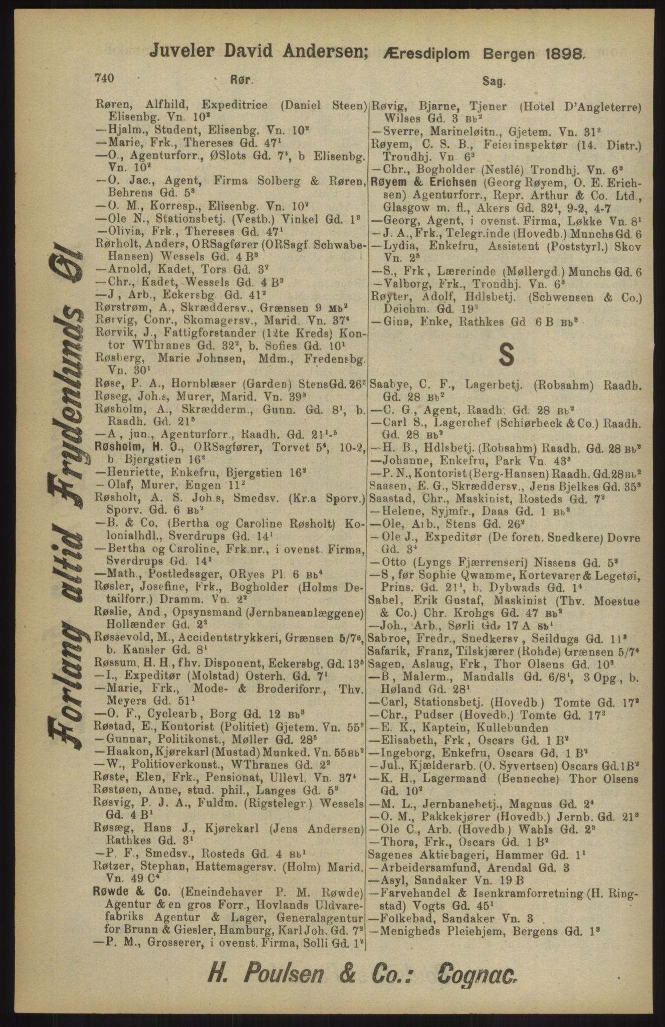 Kristiania/Oslo adressebok, PUBL/-, 1904, s. 740