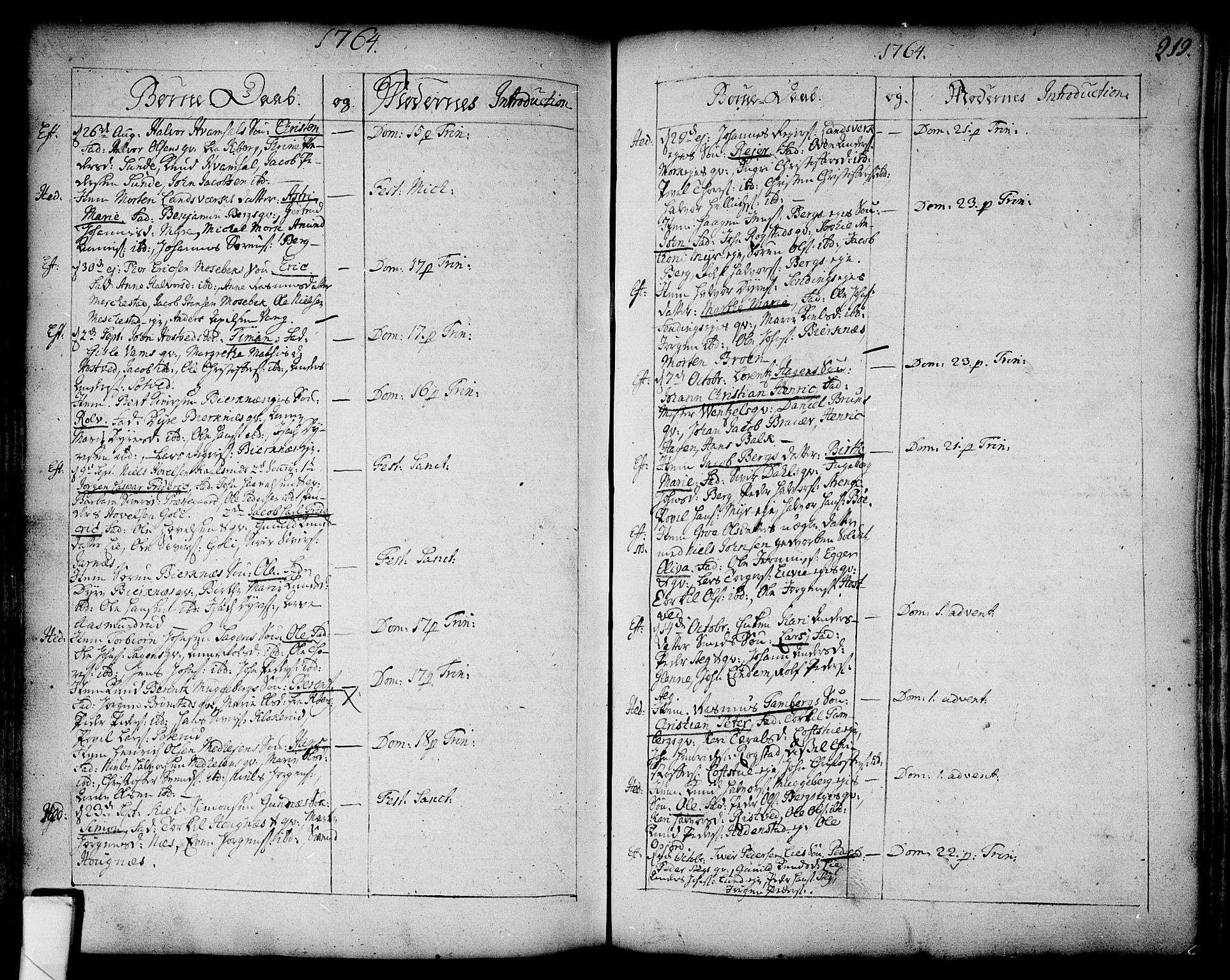 Sandsvær kirkebøker, AV/SAKO-A-244/F/Fa/L0002a: Ministerialbok nr. I 2, 1725-1809, s. 219