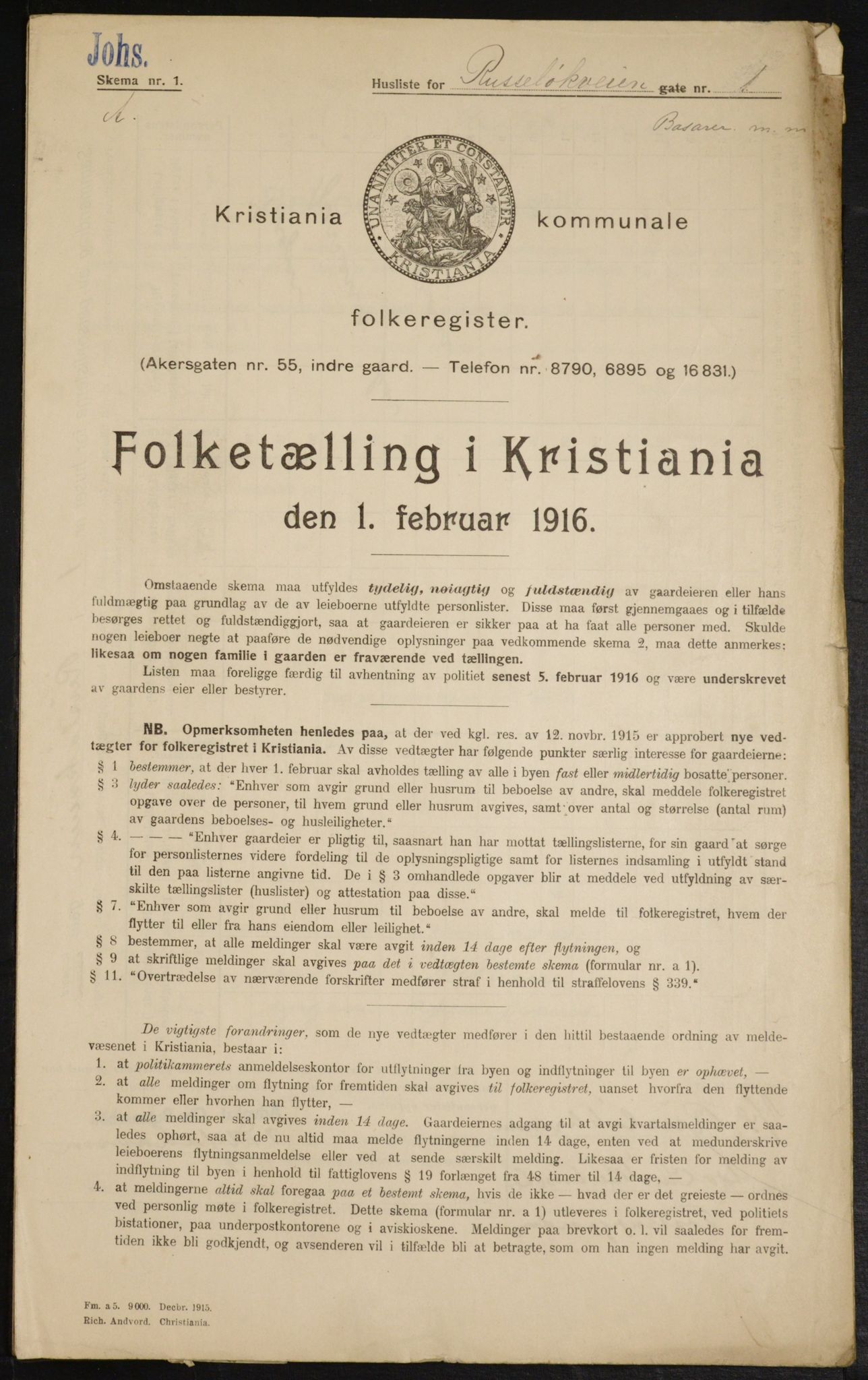 OBA, Kommunal folketelling 1.2.1916 for Kristiania, 1916, s. 86895