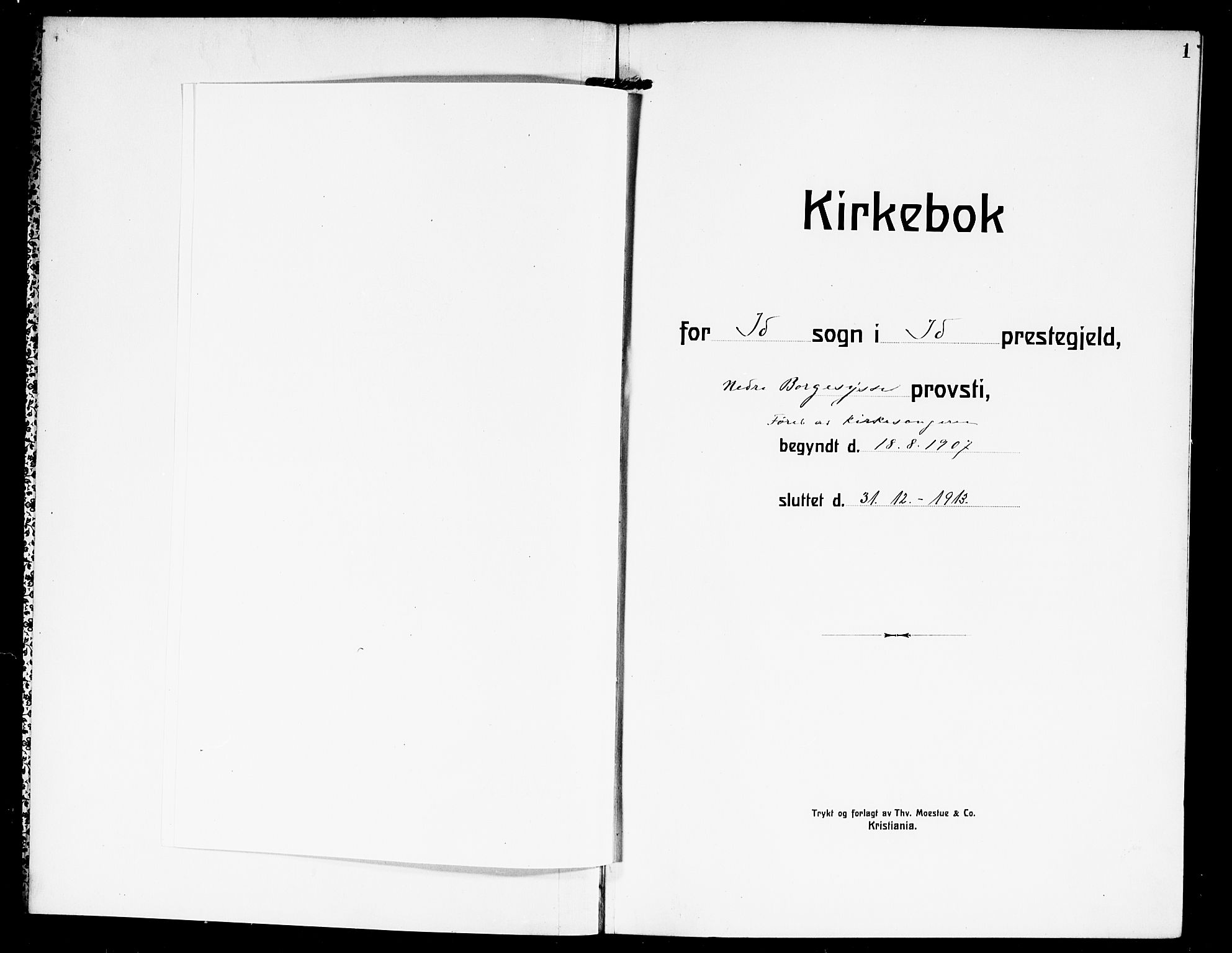 Idd prestekontor Kirkebøker, AV/SAO-A-10911/G/Gb/L0002: Klokkerbok nr. II 2, 1907-1913