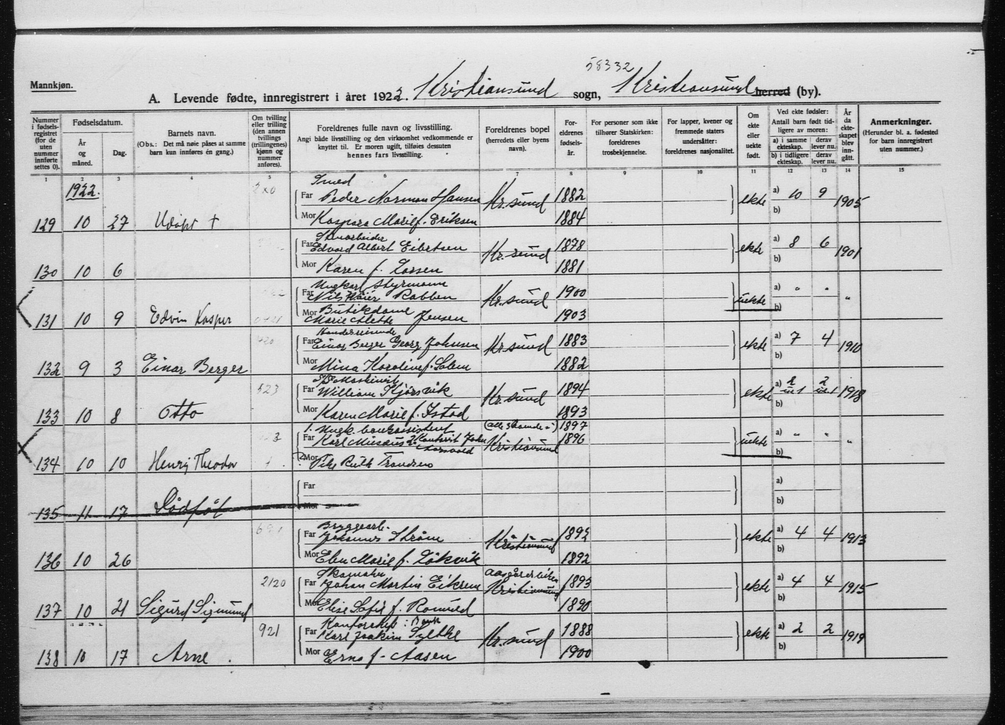 Ministerialprotokoller, klokkerbøker og fødselsregistre - Møre og Romsdal, AV/SAT-A-1454/572/L0864: Ministerialbok nr. 572D08, 1921-1935