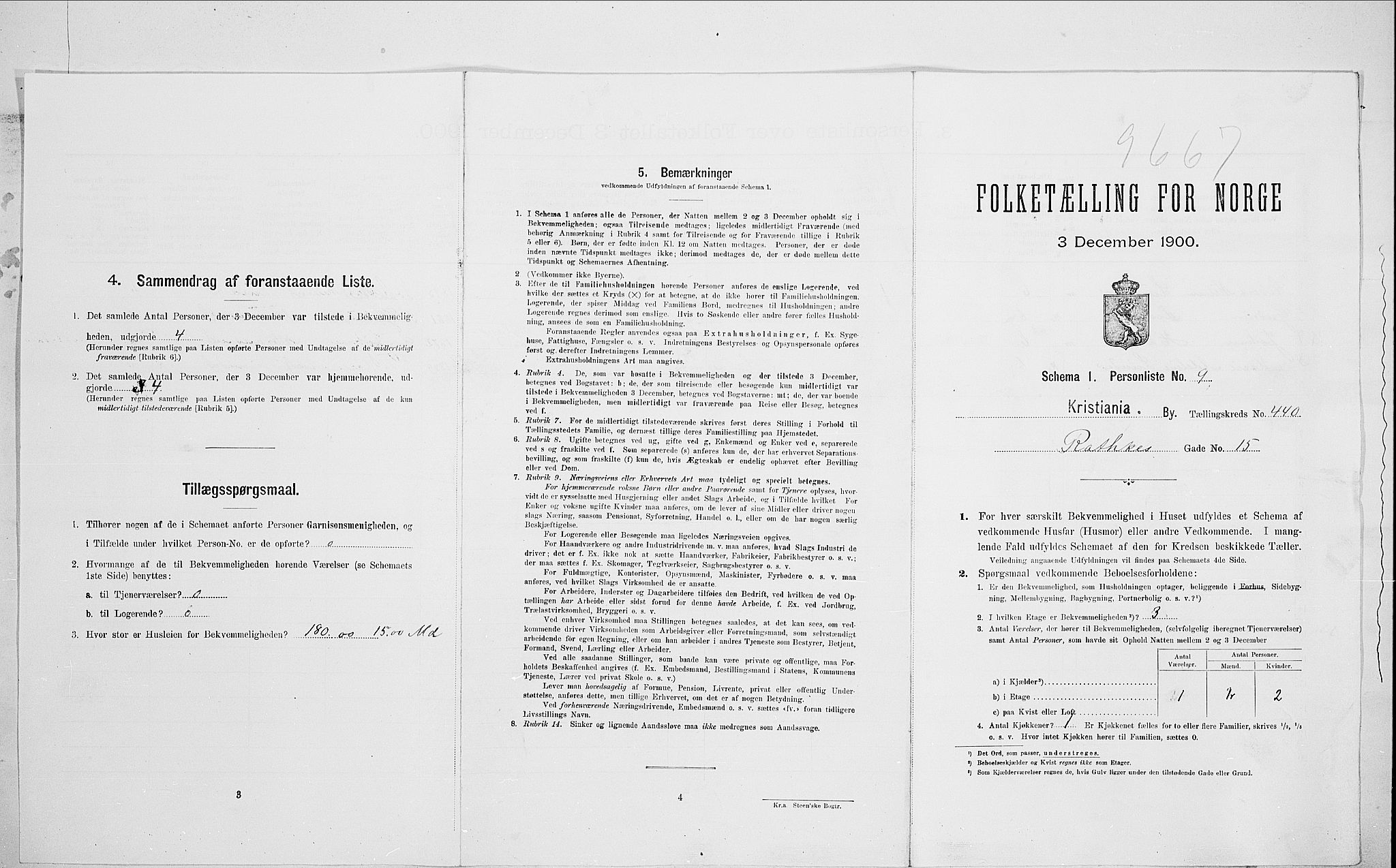 SAO, Folketelling 1900 for 0301 Kristiania kjøpstad, 1900, s. 74344