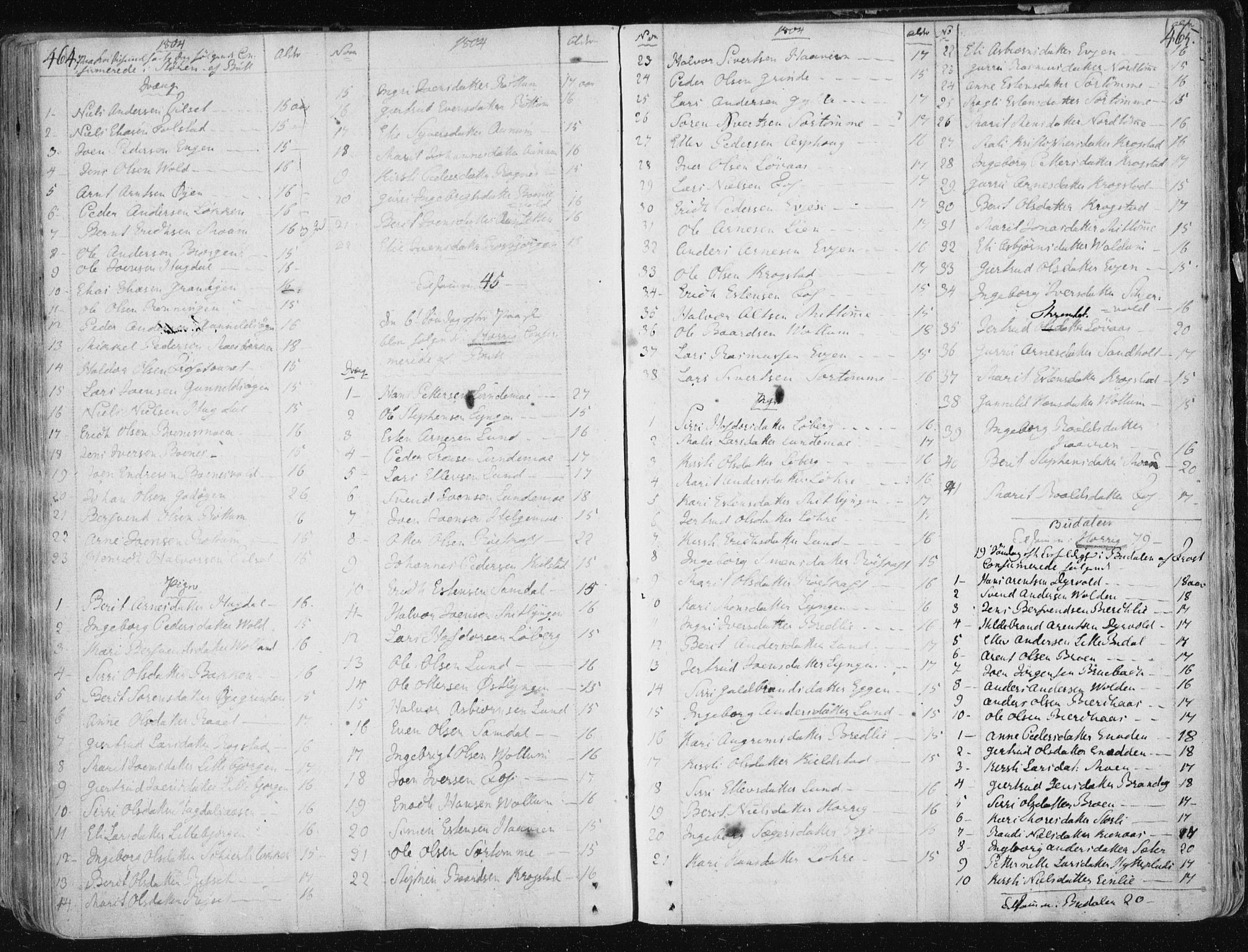 Ministerialprotokoller, klokkerbøker og fødselsregistre - Sør-Trøndelag, SAT/A-1456/687/L0992: Ministerialbok nr. 687A03 /1, 1788-1815, s. 464-465