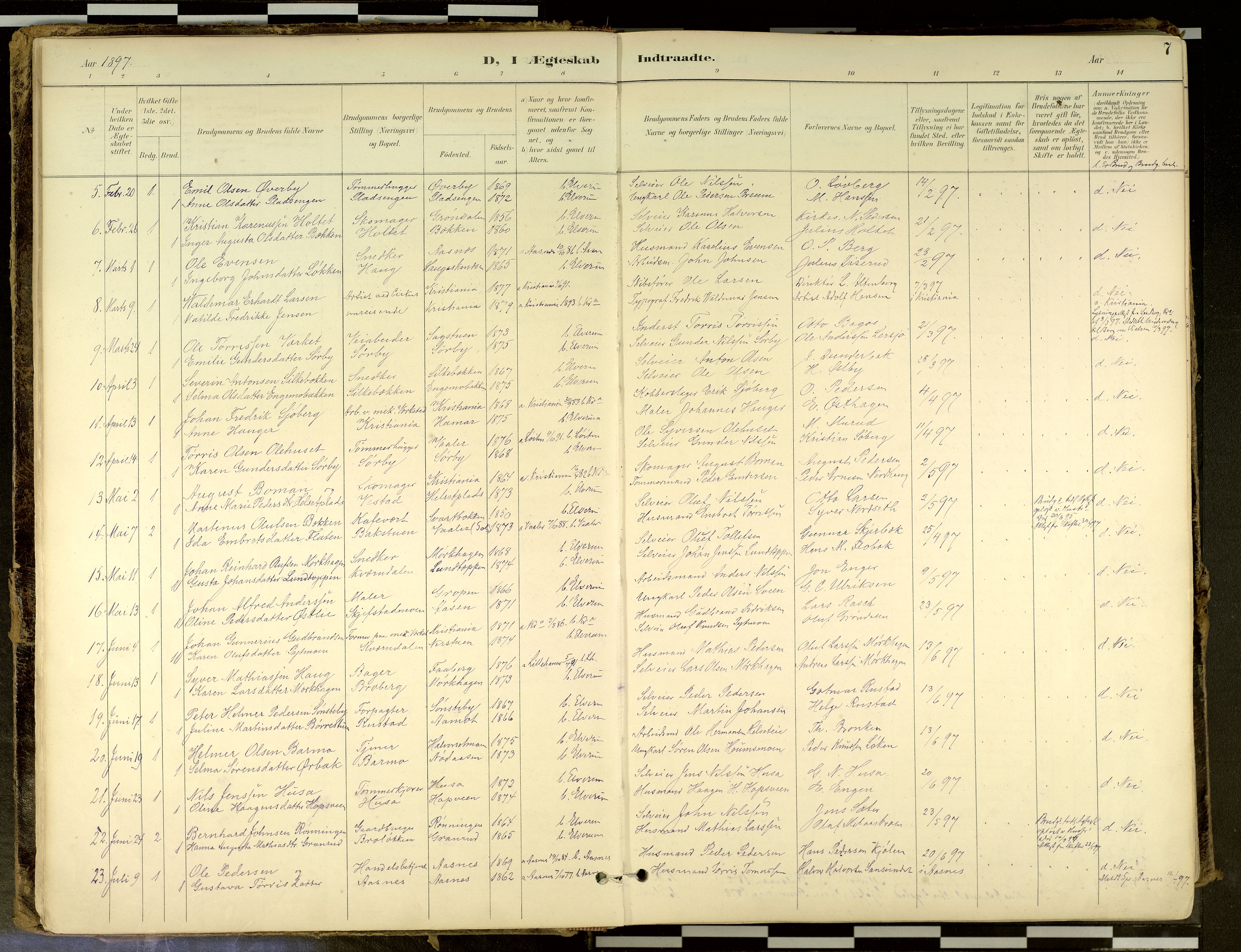 Elverum prestekontor, SAH/PREST-044/H/Ha/Haa/L0018: Ministerialbok nr. 18, 1894-1914, s. 7