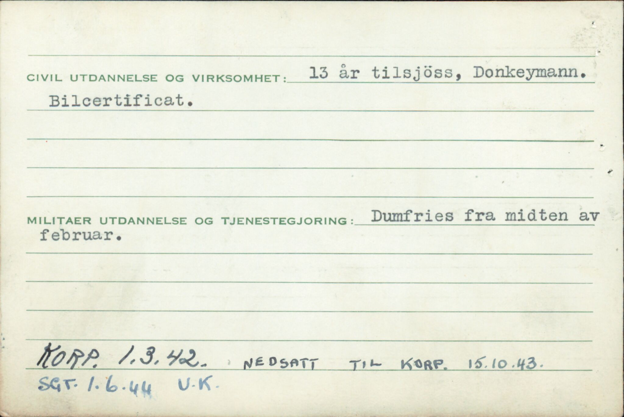 Forsvaret, Forsvarets overkommando/Luftforsvarsstaben, AV/RA-RAFA-4079/P/Pa/L0028: Personellpapirer, 1911, s. 145