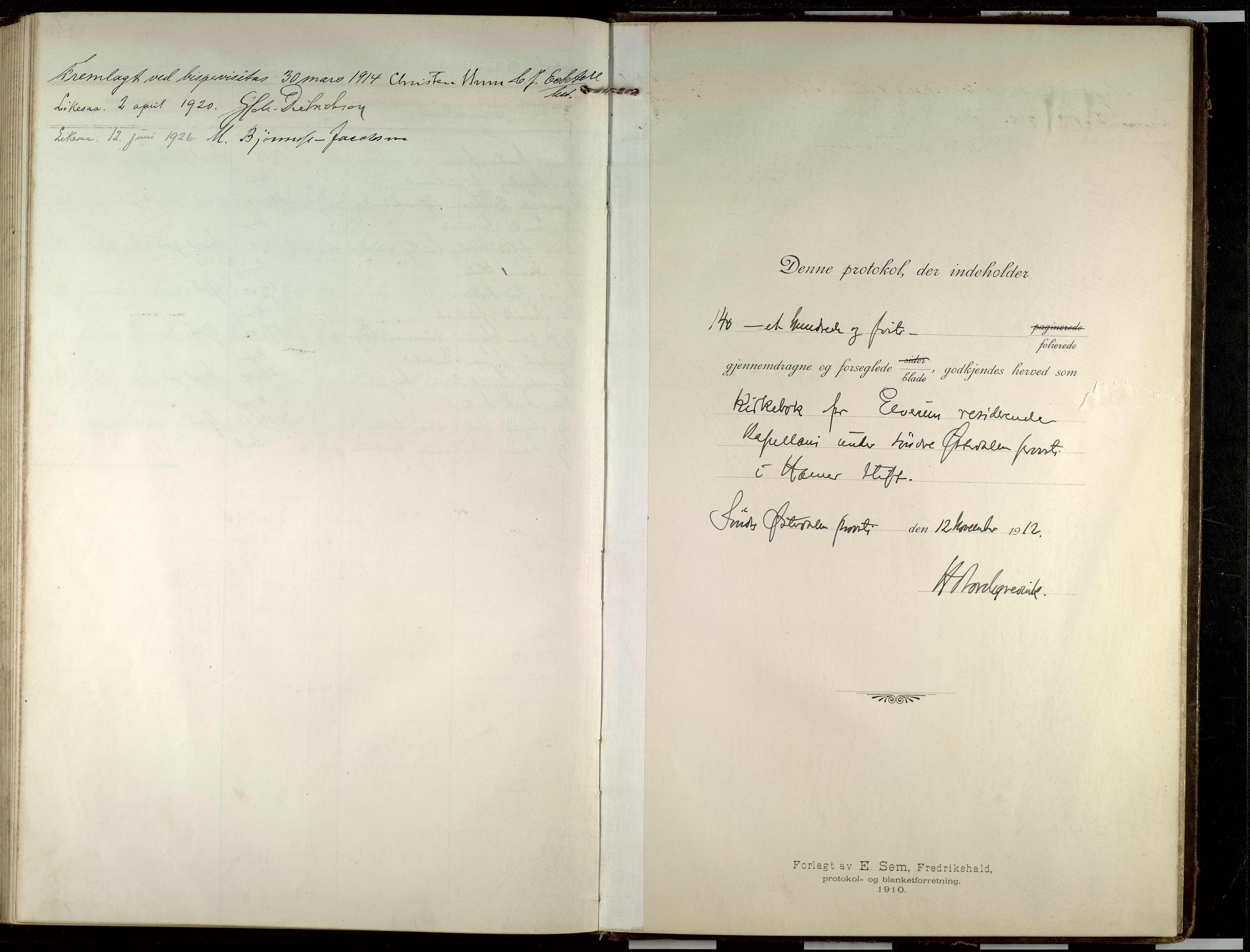 Elverum prestekontor, AV/SAH-PREST-044/H/Ha/Haa/L0022: Ministerialbok nr. 22, 1913-1924