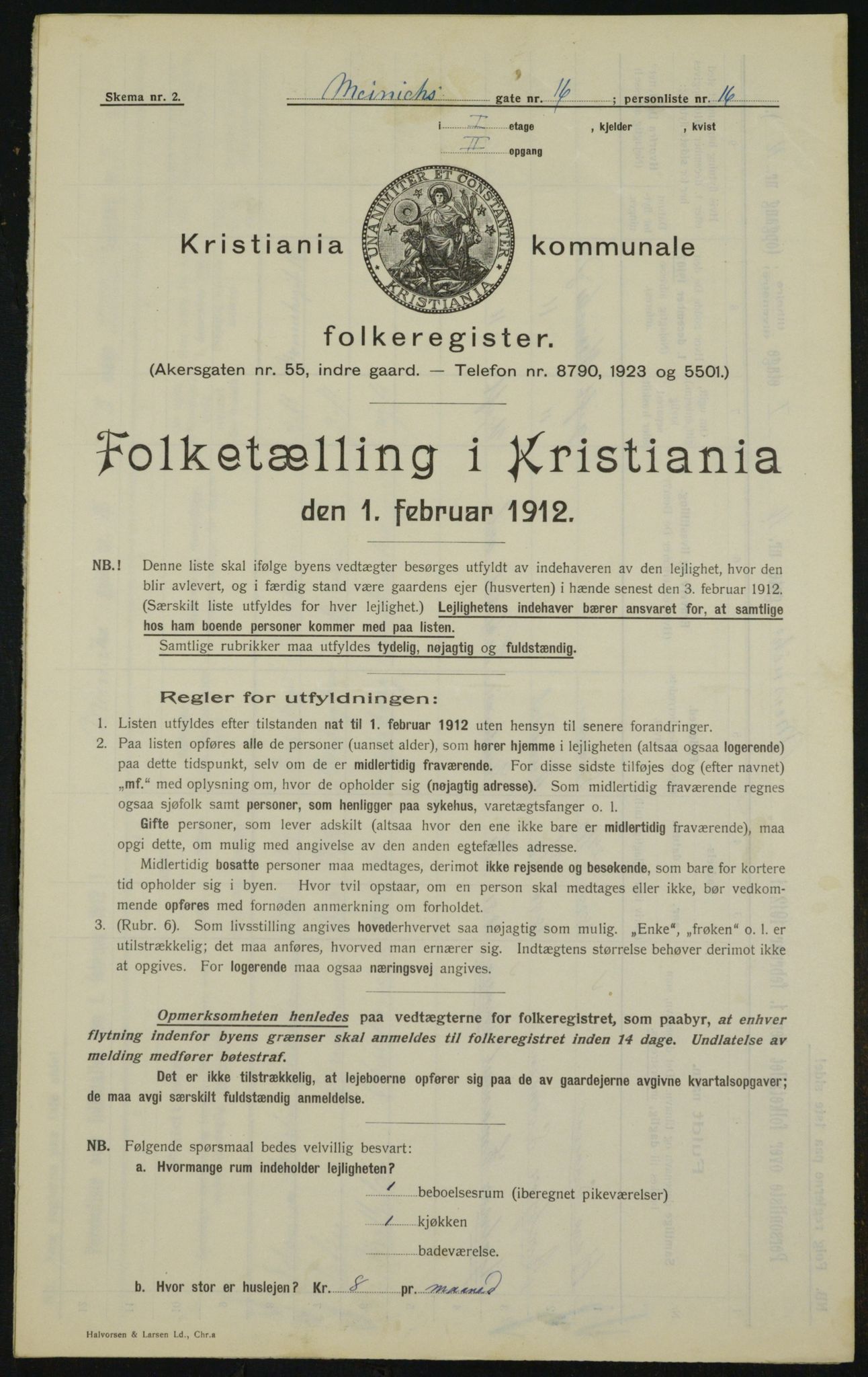 OBA, Kommunal folketelling 1.2.1912 for Kristiania, 1912, s. 65532