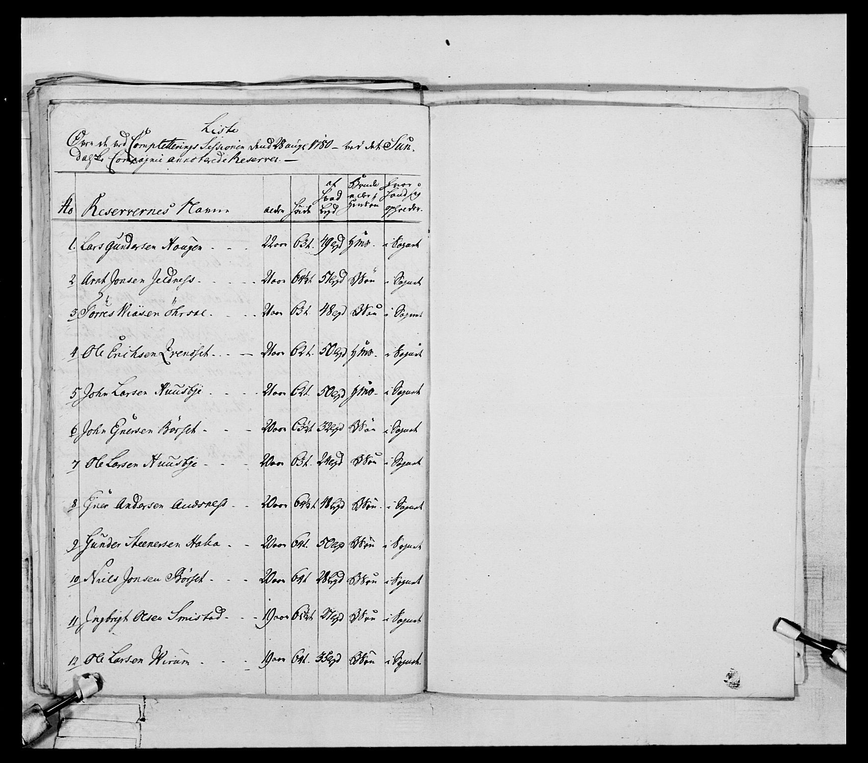 Generalitets- og kommissariatskollegiet, Det kongelige norske kommissariatskollegium, AV/RA-EA-5420/E/Eh/L0078: 2. Trondheimske nasjonale infanteriregiment, 1779-1780, s. 329
