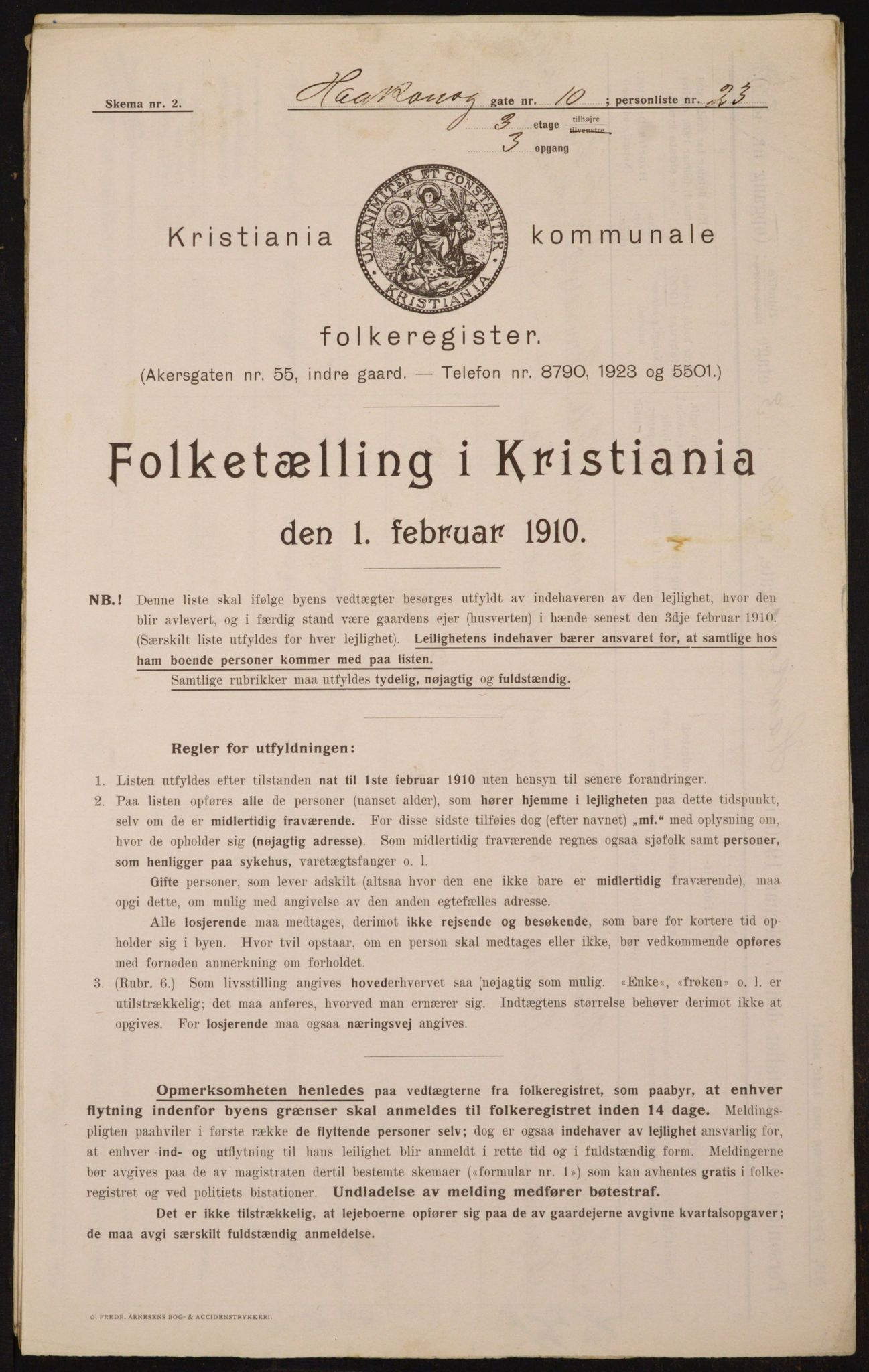 OBA, Kommunal folketelling 1.2.1910 for Kristiania, 1910, s. 41842