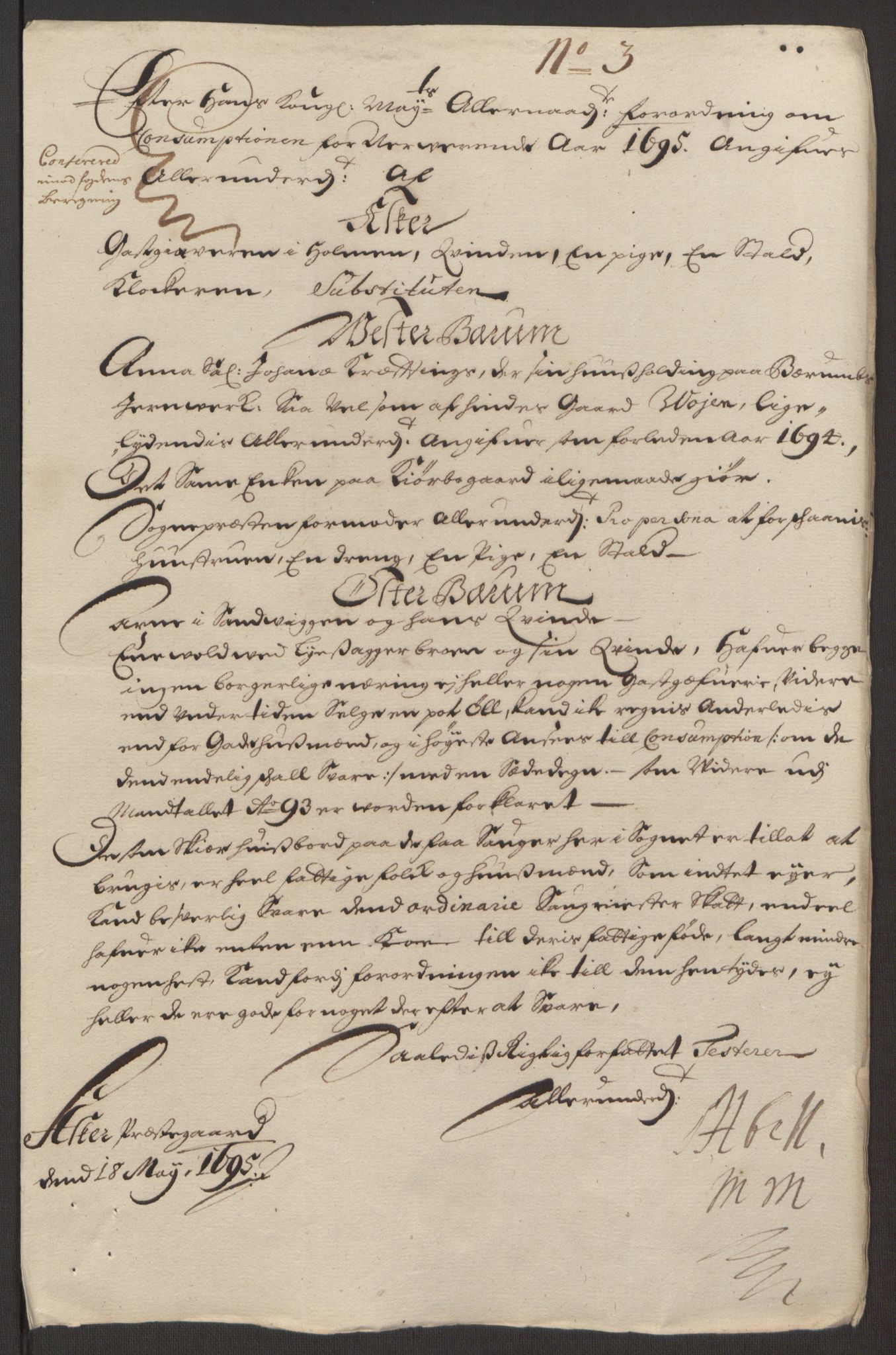 Rentekammeret inntil 1814, Reviderte regnskaper, Fogderegnskap, AV/RA-EA-4092/R10/L0439: Fogderegnskap Aker og Follo, 1695, s. 203