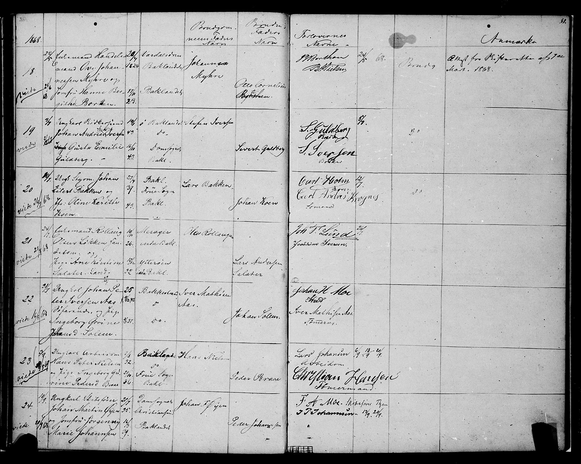 Ministerialprotokoller, klokkerbøker og fødselsregistre - Sør-Trøndelag, SAT/A-1456/604/L0187: Ministerialbok nr. 604A08, 1847-1878, s. 61