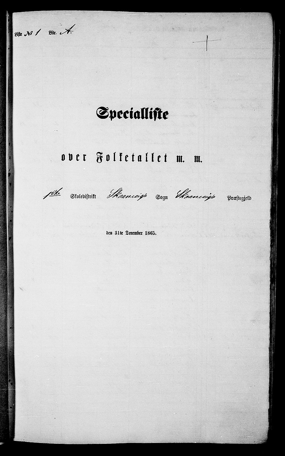 RA, Folketelling 1865 for 1212P Skånevik prestegjeld, 1865, s. 9
