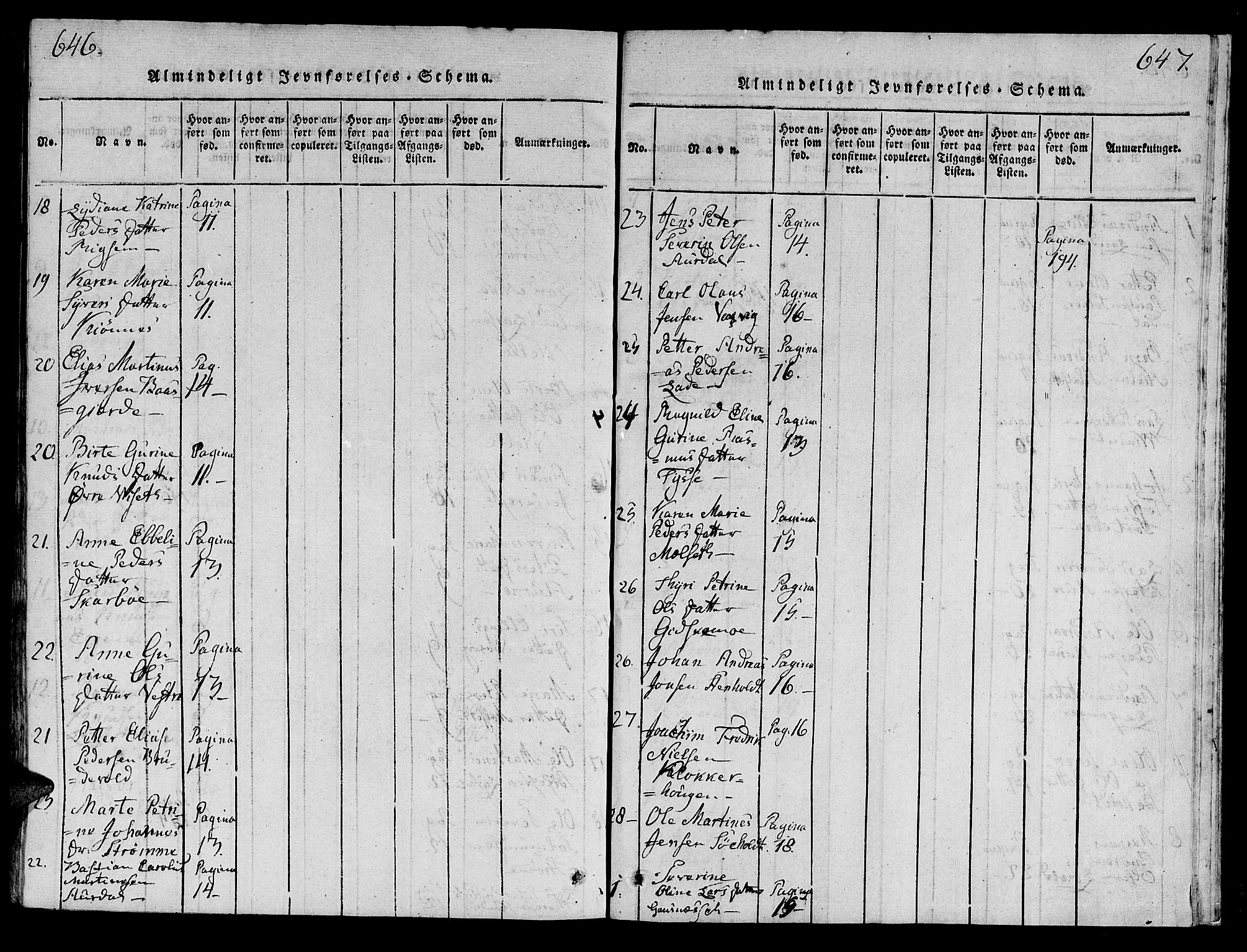 Ministerialprotokoller, klokkerbøker og fødselsregistre - Møre og Romsdal, AV/SAT-A-1454/522/L0310: Ministerialbok nr. 522A05, 1816-1832, s. 646-647