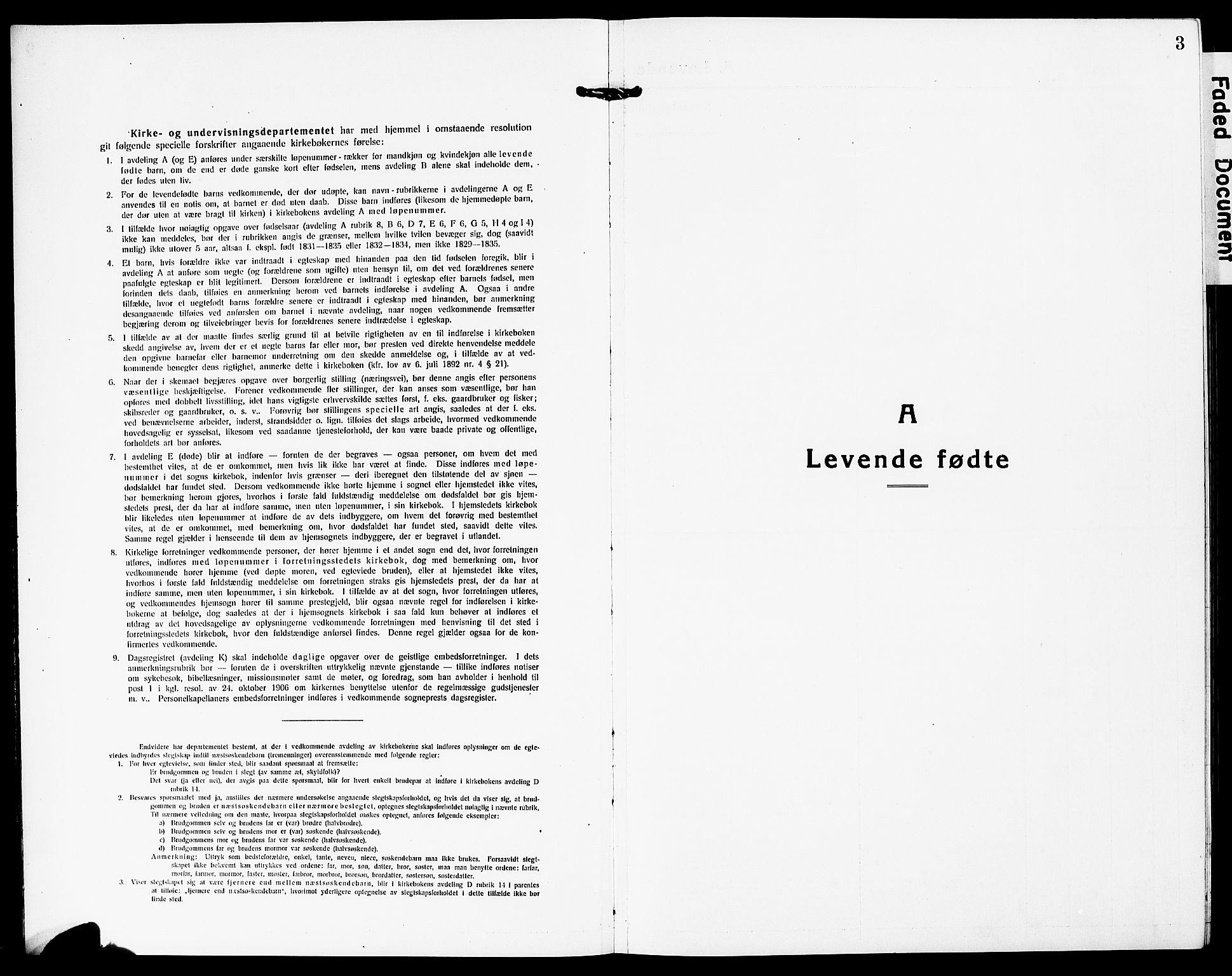 Mandal sokneprestkontor, SAK/1111-0030/F/Fb/Fba/L0013: Klokkerbok nr. B 7, 1918-1931, s. 3
