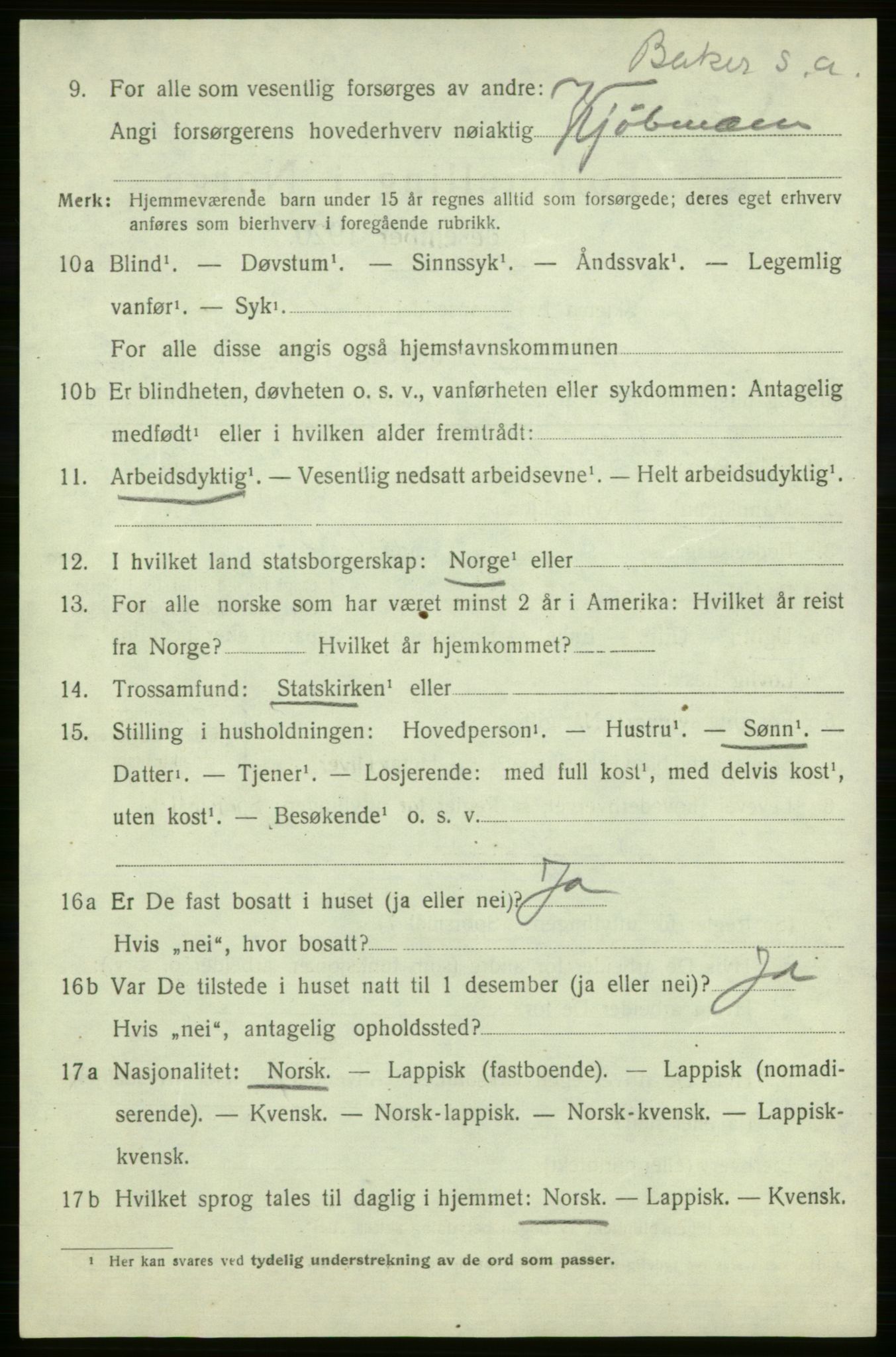 SATØ, Folketelling 1920 for 2018 Måsøy herred, 1920, s. 2213