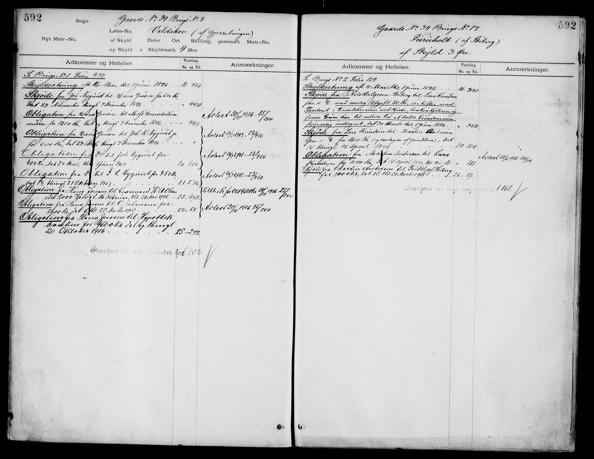 Moss sorenskriveri, SAO/A-10168: Panteregister nr. IV 3b, 1769-1926, s. 592