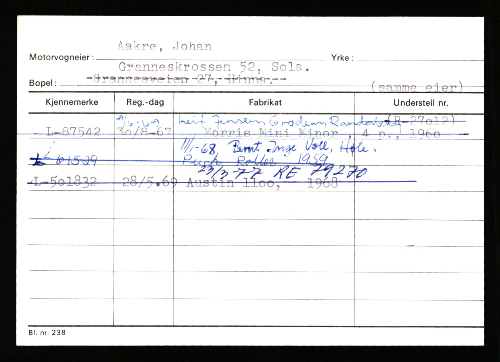 Stavanger trafikkstasjon, AV/SAST-A-101942/0/H/L0044: Øksna - Åmo, 1930-1971, s. 2348