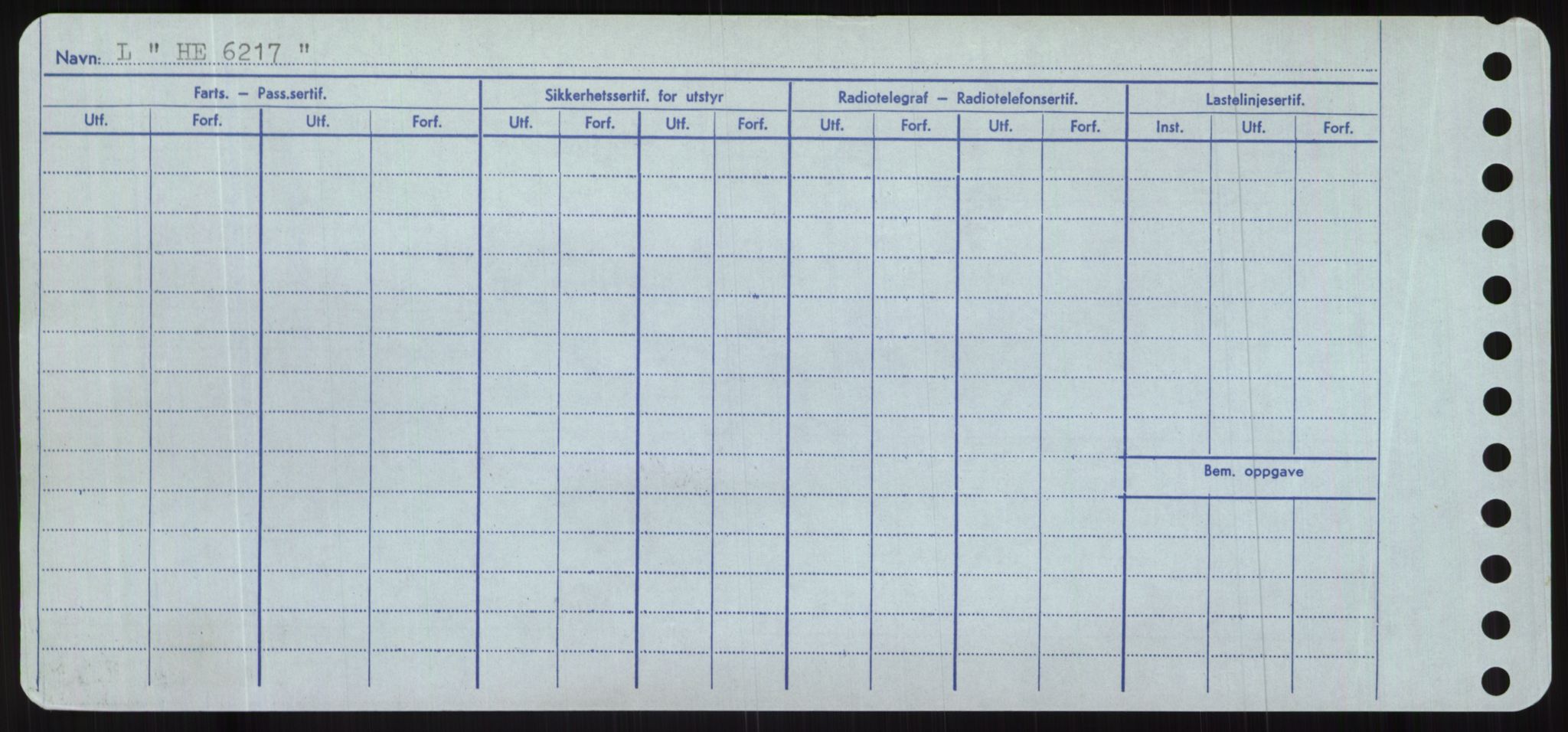 Sjøfartsdirektoratet med forløpere, Skipsmålingen, RA/S-1627/H/Hc/L0001: Lektere, A-Y, s. 220