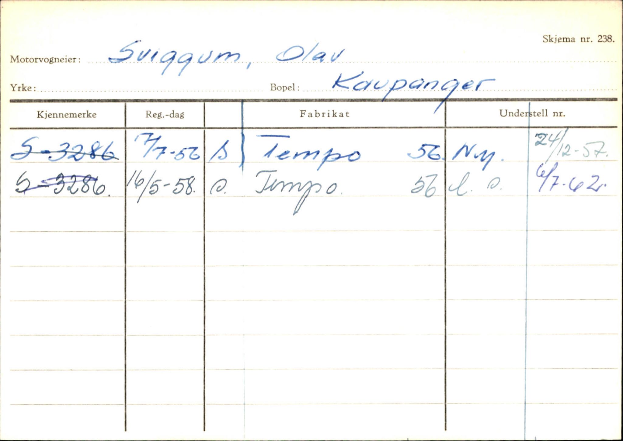 Statens vegvesen, Sogn og Fjordane vegkontor, AV/SAB-A-5301/4/F/L0124: Eigarregister Sogndal A-U, 1945-1975, s. 2542