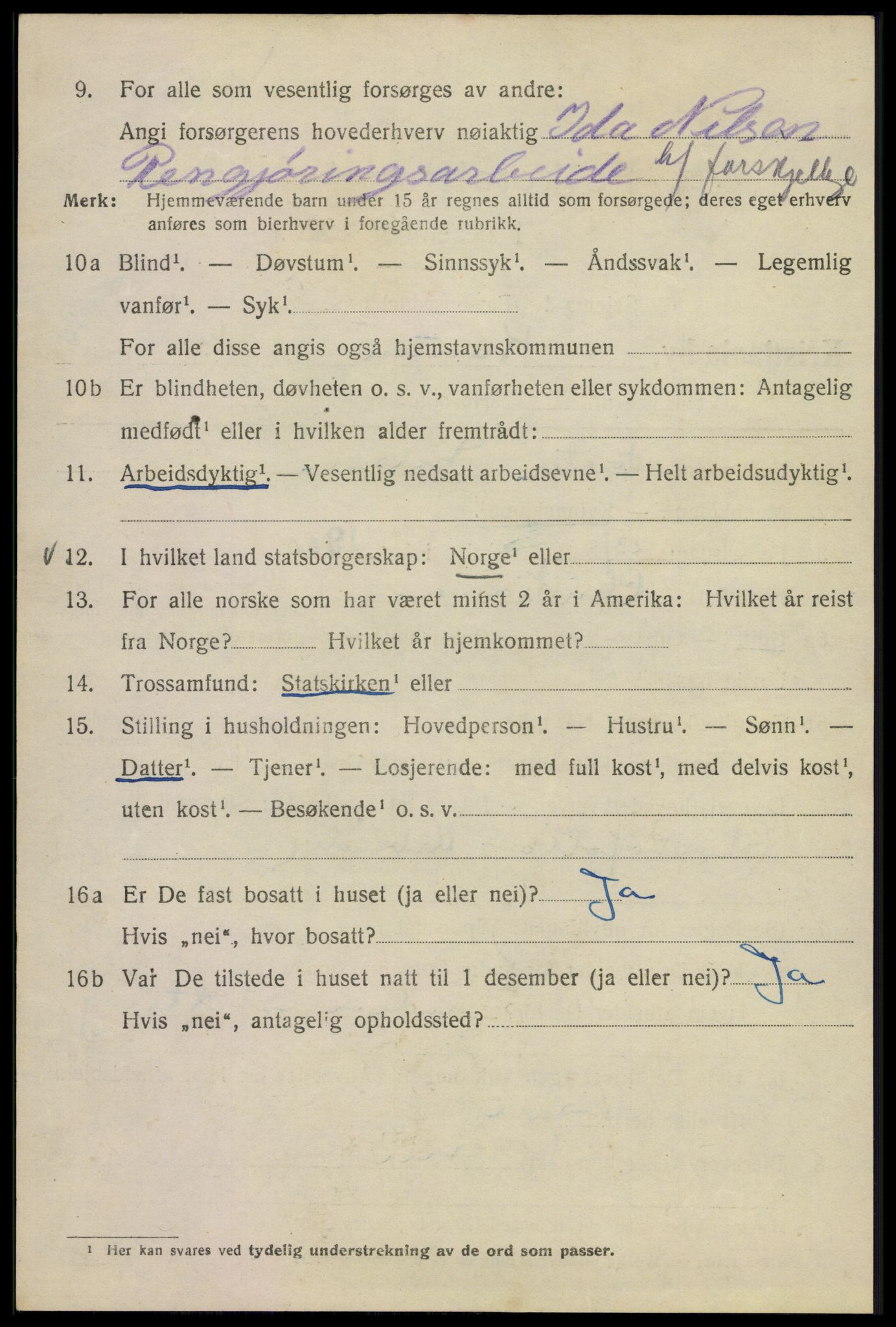 SAO, Folketelling 1920 for 0301 Kristiania kjøpstad, 1920, s. 327438