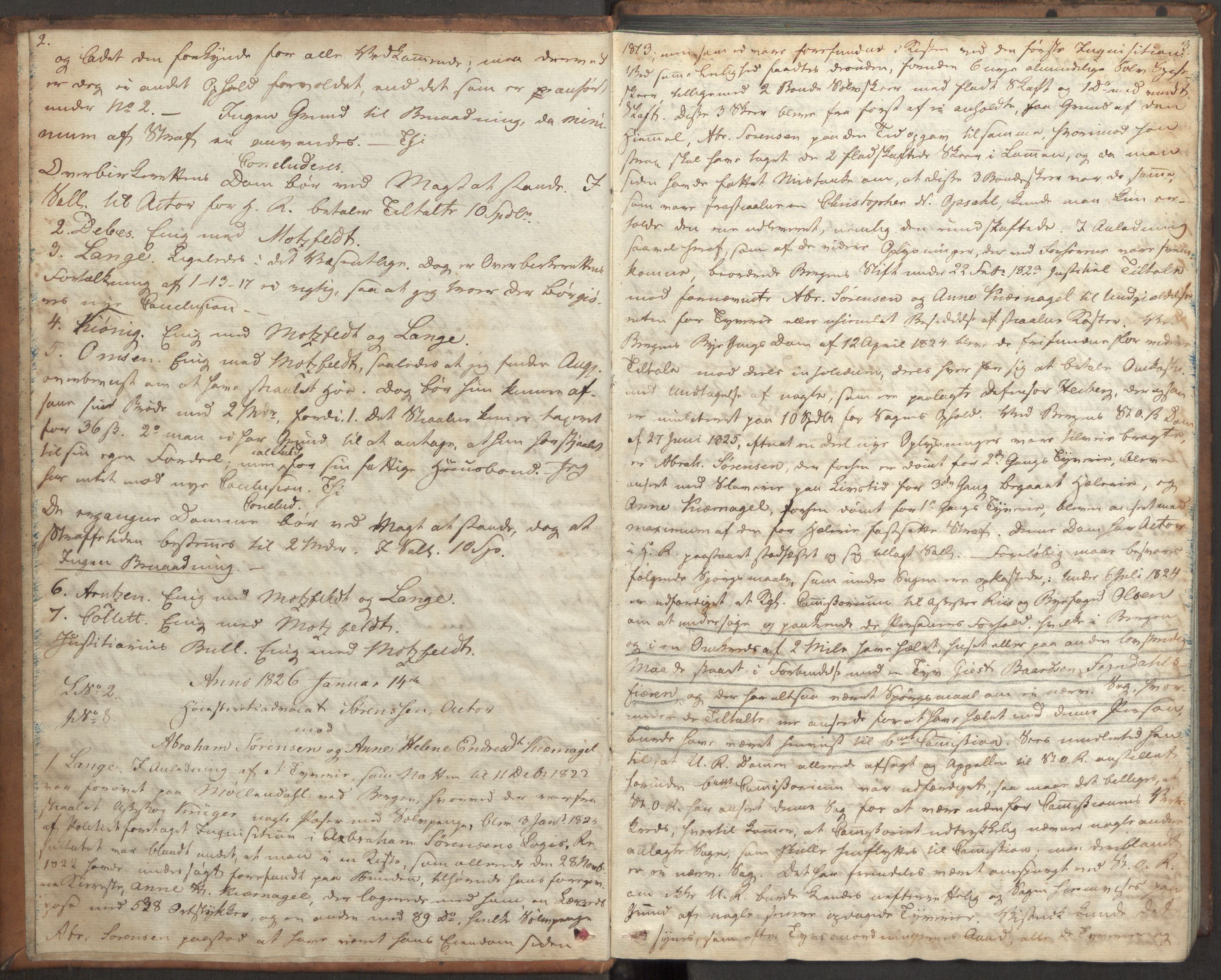 Høyesterett, AV/RA-S-1002/E/Eb/Ebb/L0013/0001: Voteringsprotokoller / Voteringsprotokoll, 1826, s. 2-3