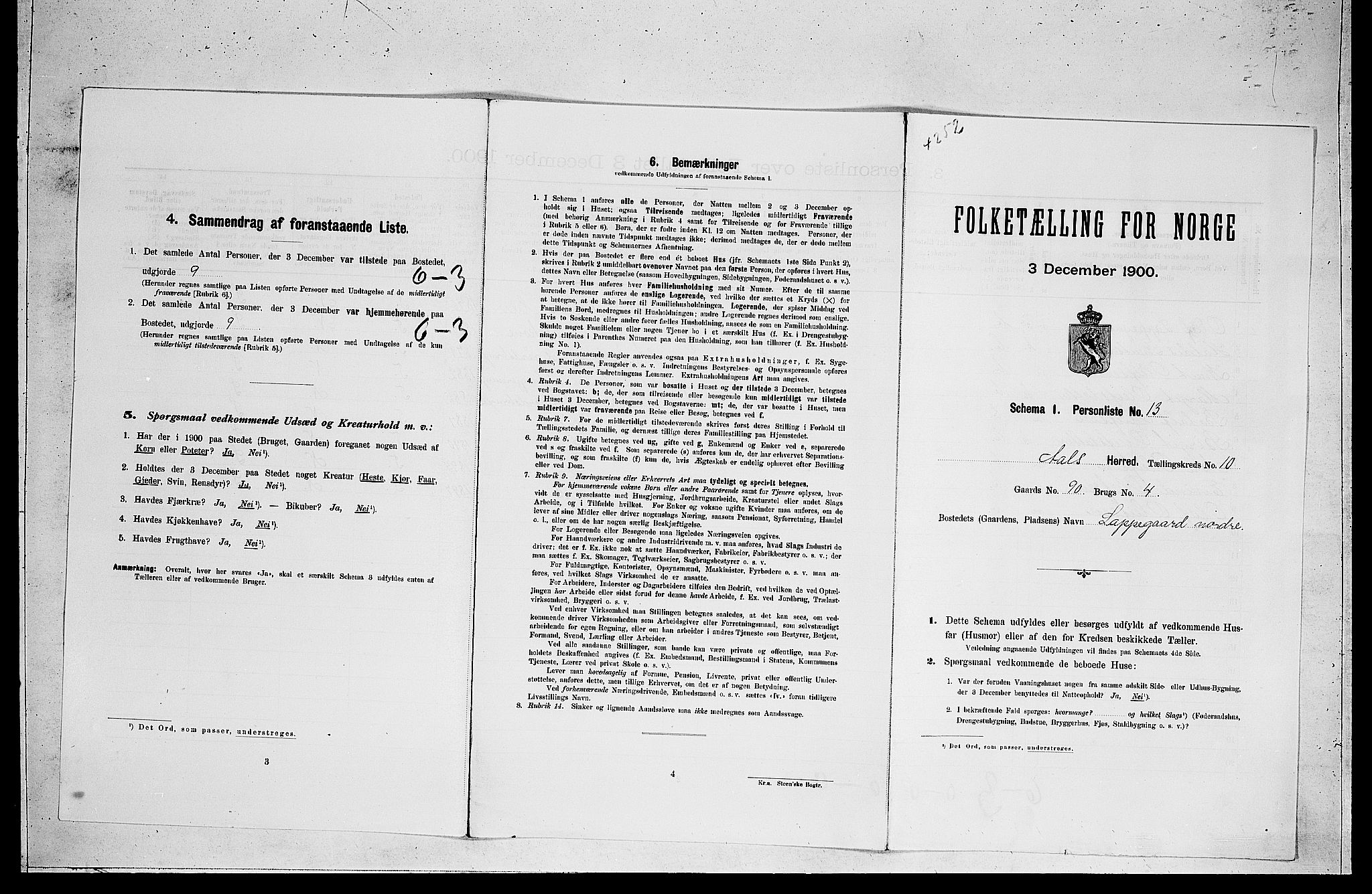 RA, Folketelling 1900 for 0619 Ål herred, 1900, s. 824