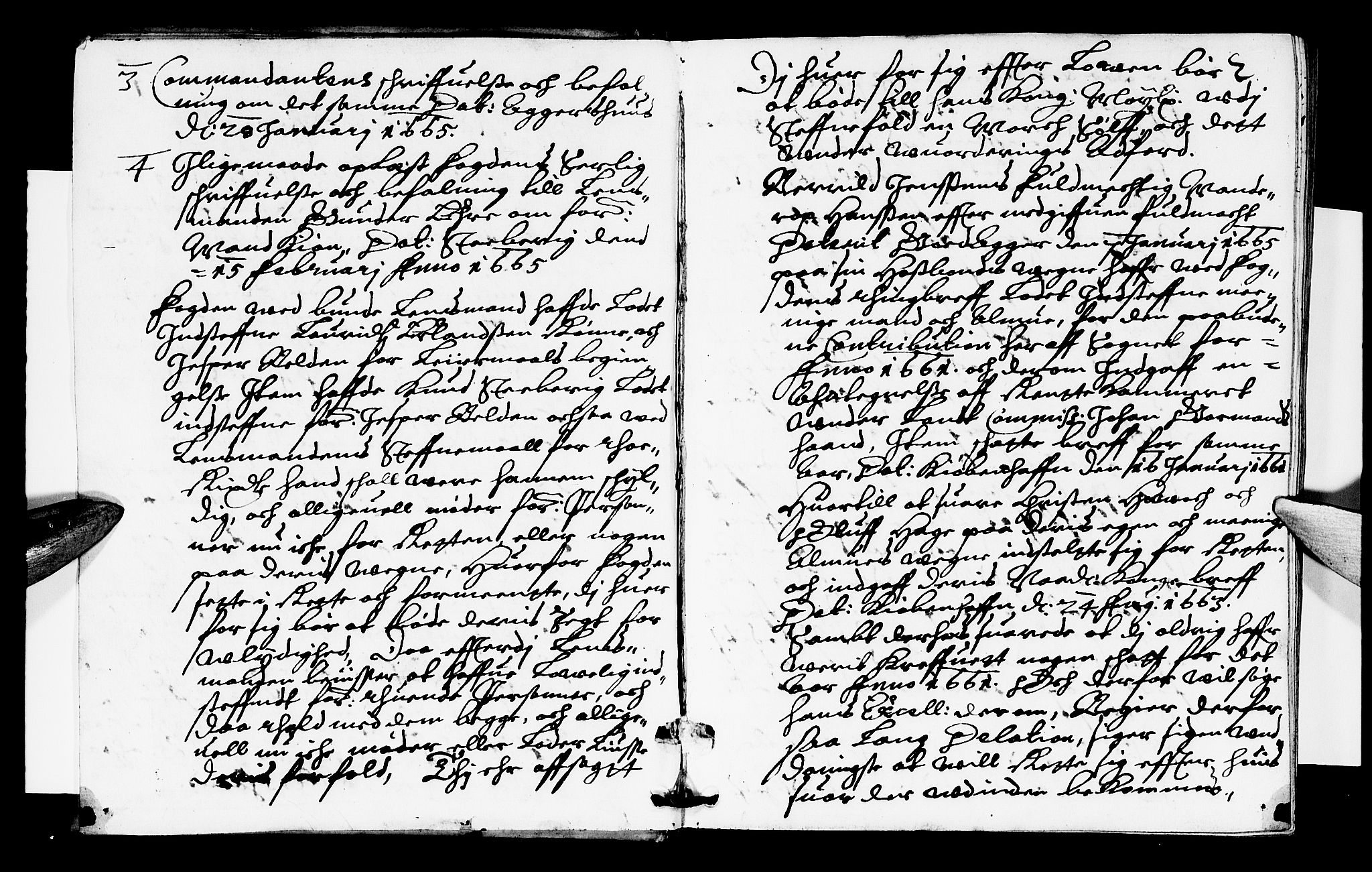 Sorenskriverier i Gudbrandsdalen, SAH/TING-036/G/Gb/Gba/L0004: Tingbok - Nord-Gudbrandsdal, 1665, s. 1b-2a