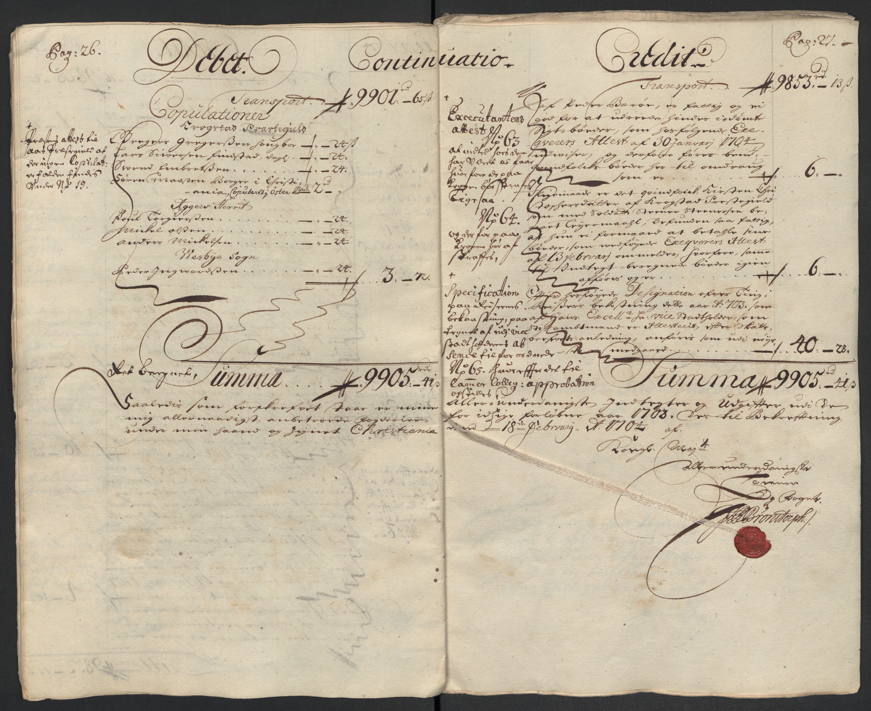 Rentekammeret inntil 1814, Reviderte regnskaper, Fogderegnskap, AV/RA-EA-4092/R10/L0445: Fogderegnskap Aker og Follo, 1703-1704, s. 16