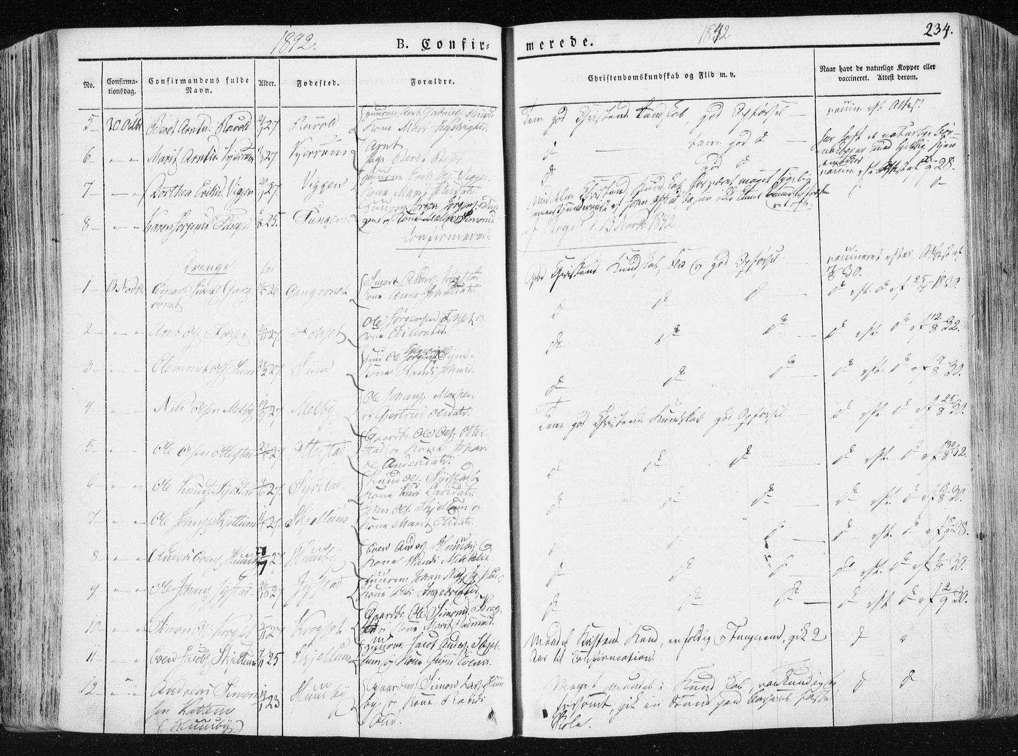 Ministerialprotokoller, klokkerbøker og fødselsregistre - Sør-Trøndelag, SAT/A-1456/665/L0771: Ministerialbok nr. 665A06, 1830-1856, s. 234