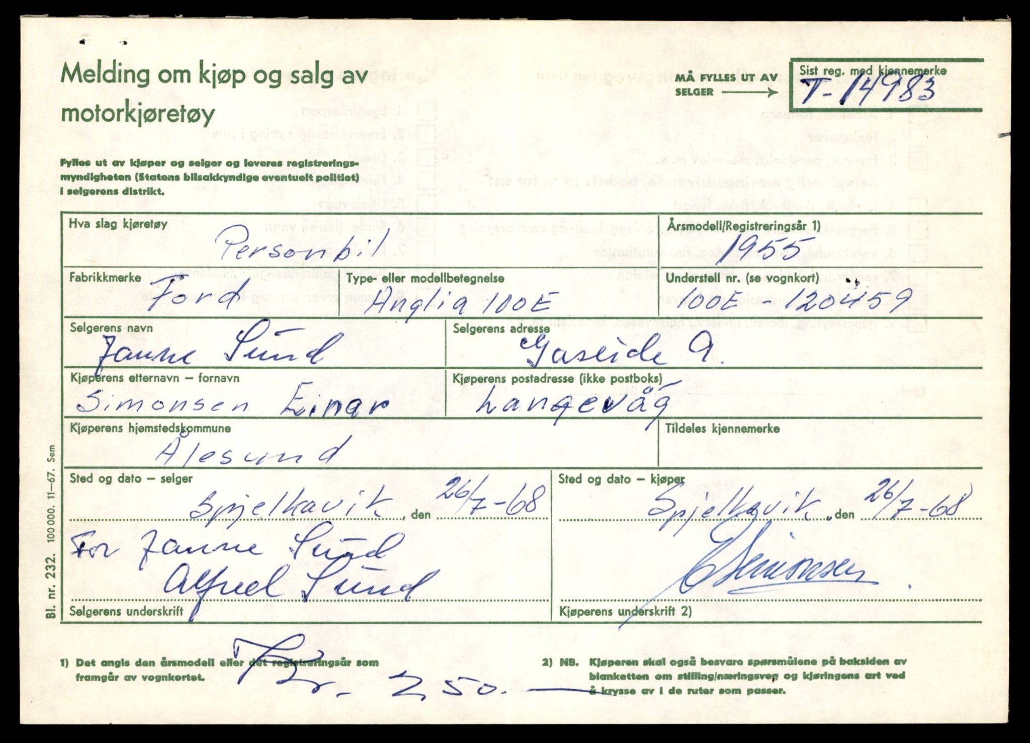 Møre og Romsdal vegkontor - Ålesund trafikkstasjon, AV/SAT-A-4099/F/Fe/L0049: Registreringskort for kjøretøy T 14864 - T 18613, 1927-1998, s. 2831