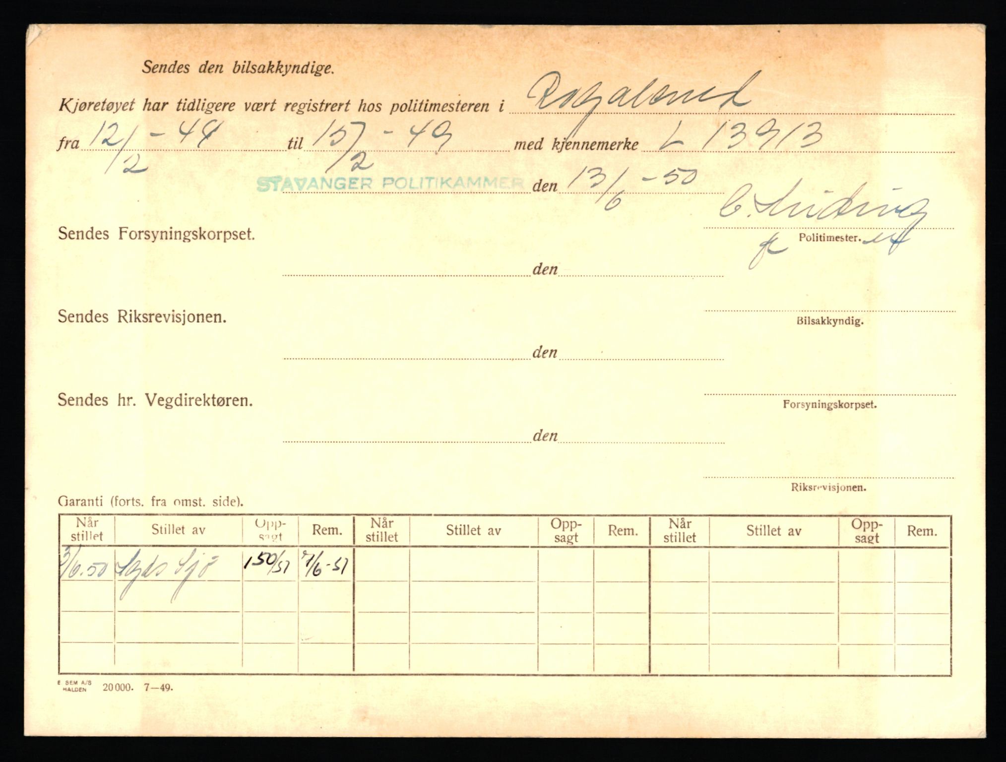 Stavanger trafikkstasjon, AV/SAST-A-101942/0/F/L0009: L-3000 - L-3349, 1930-1971, s. 1733