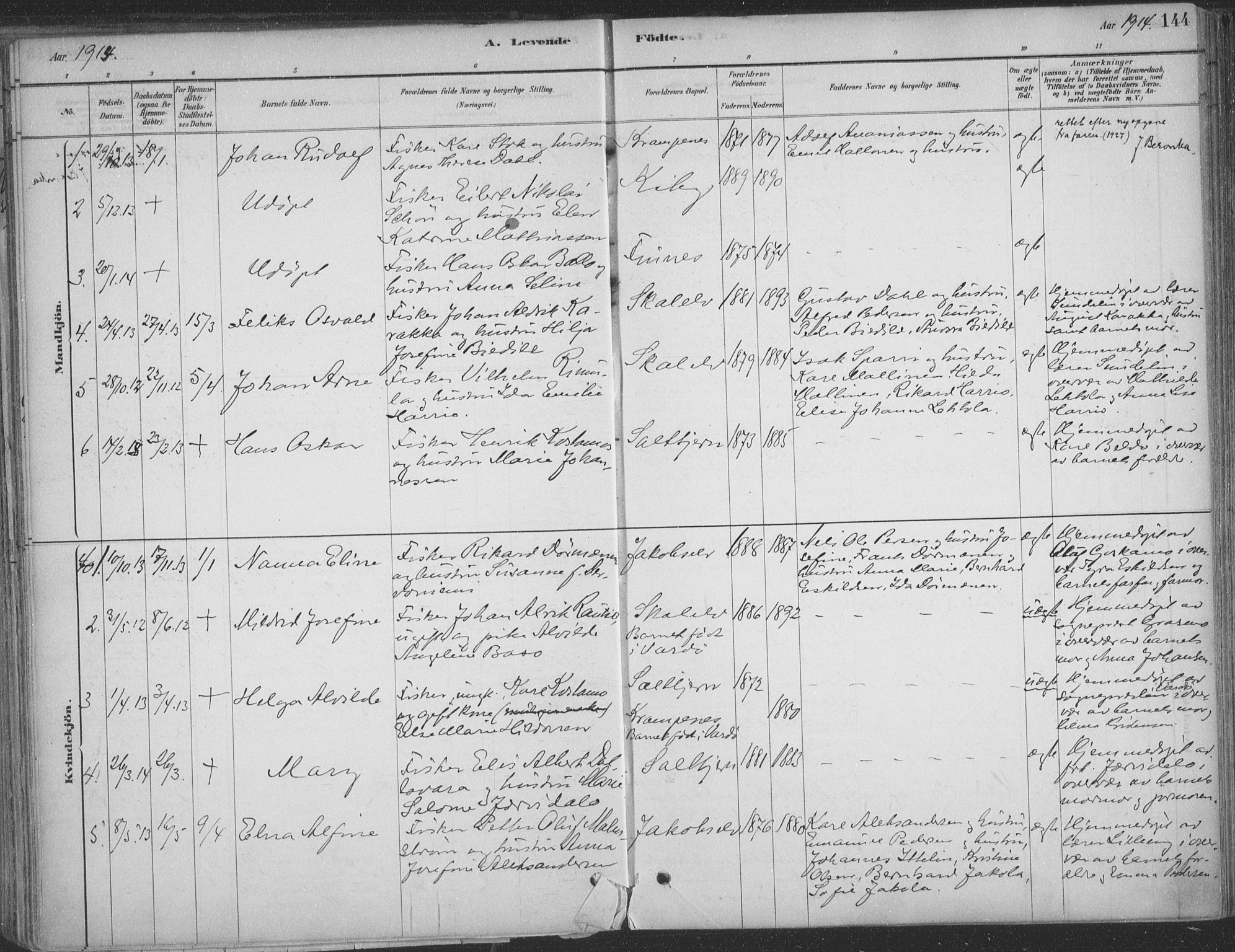 Vadsø sokneprestkontor, AV/SATØ-S-1325/H/Ha/L0009kirke: Ministerialbok nr. 9, 1881-1917, s. 144