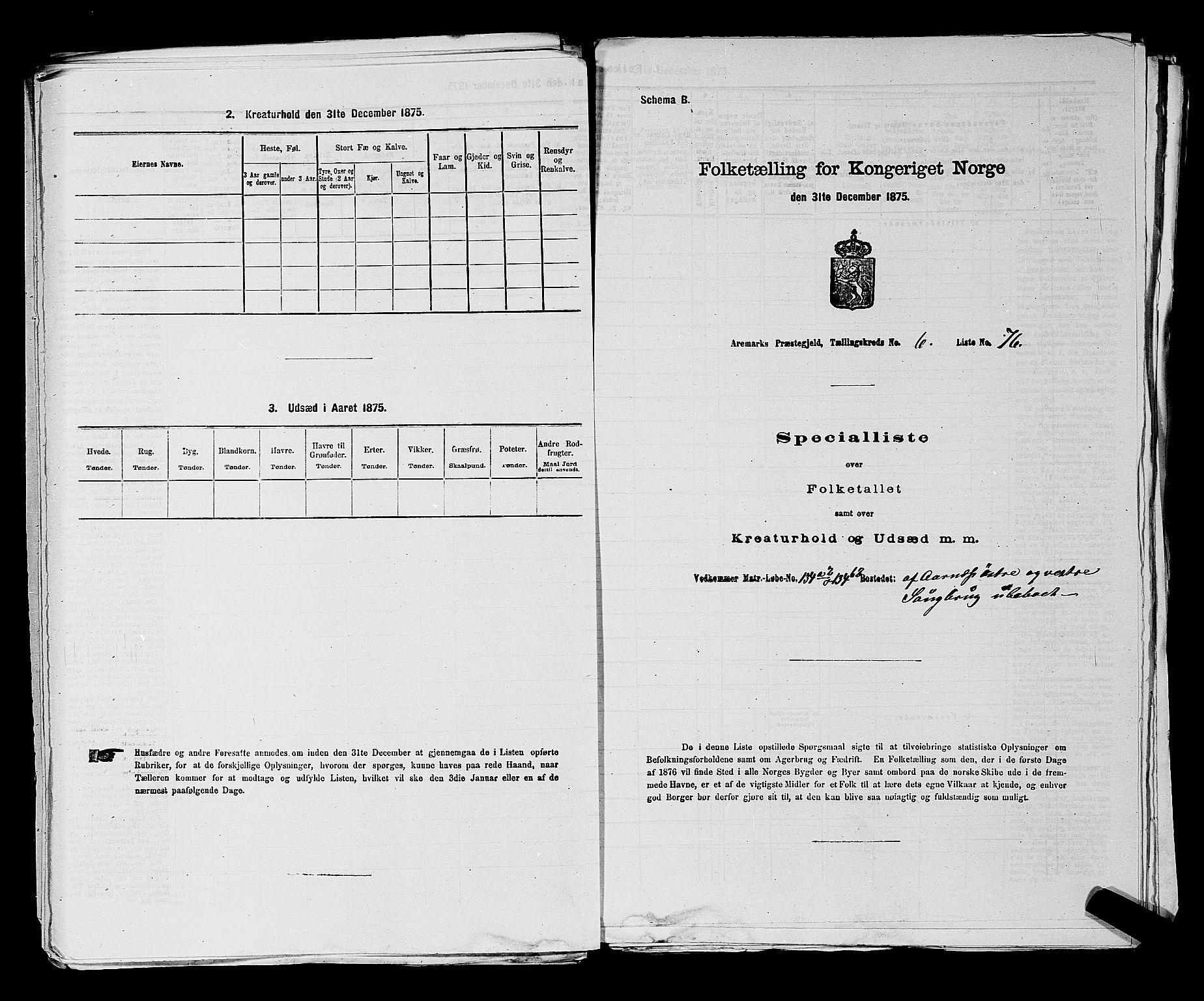 RA, Folketelling 1875 for 0118P Aremark prestegjeld, 1875, s. 957